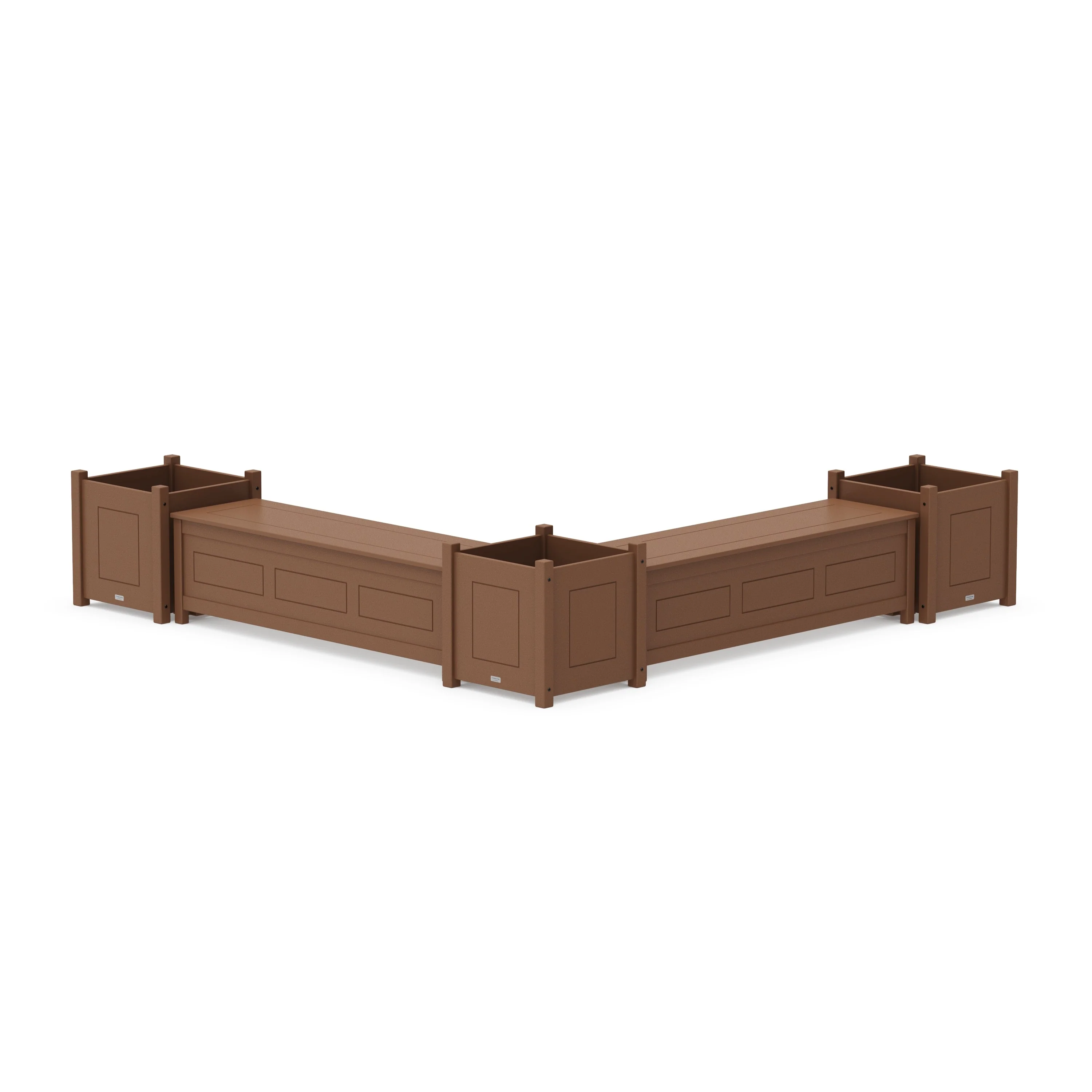 60" Country Living L- Shaped Planter Storage Bench Corner Set- Large - Image 7