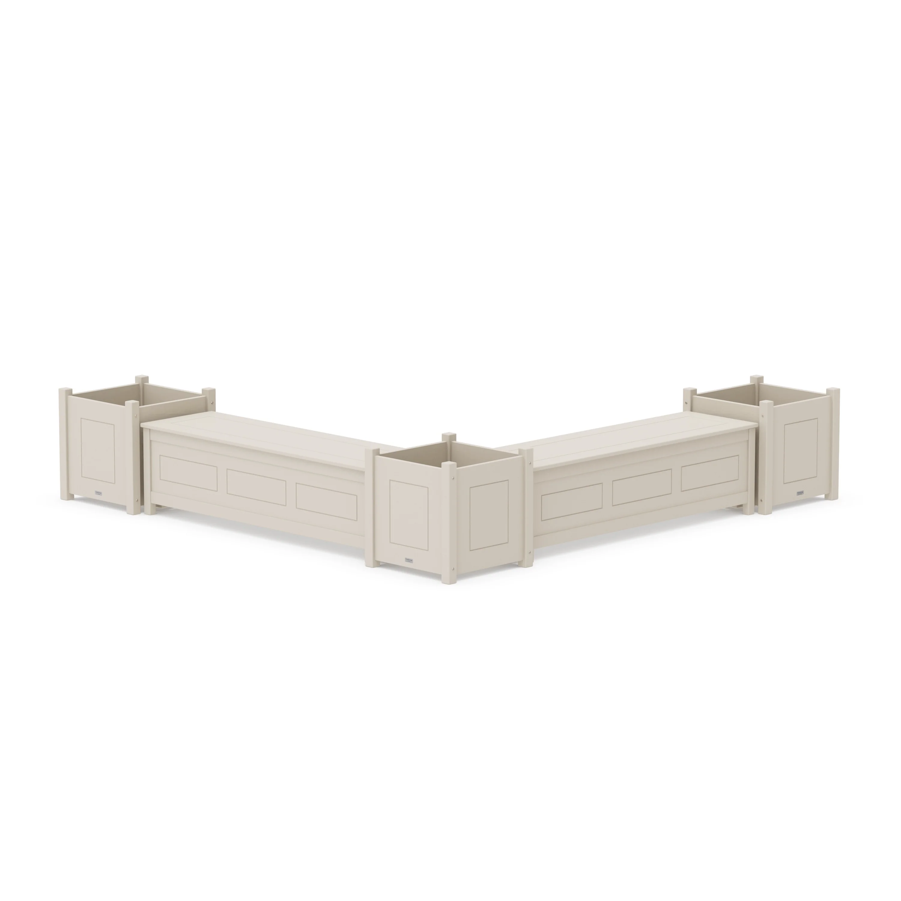 60" Country Living L- Shaped Planter Storage Bench Corner Set- Large - Image 8