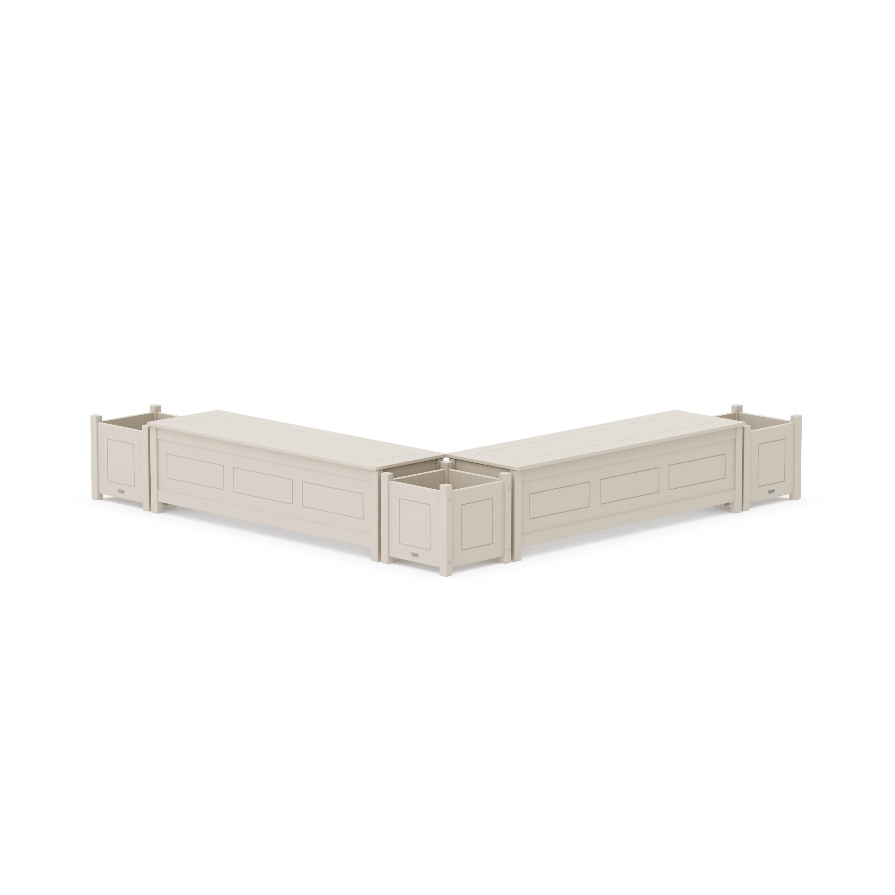 60" Country Living L- Shaped Planter Storage Bench Corner Set - Image 5