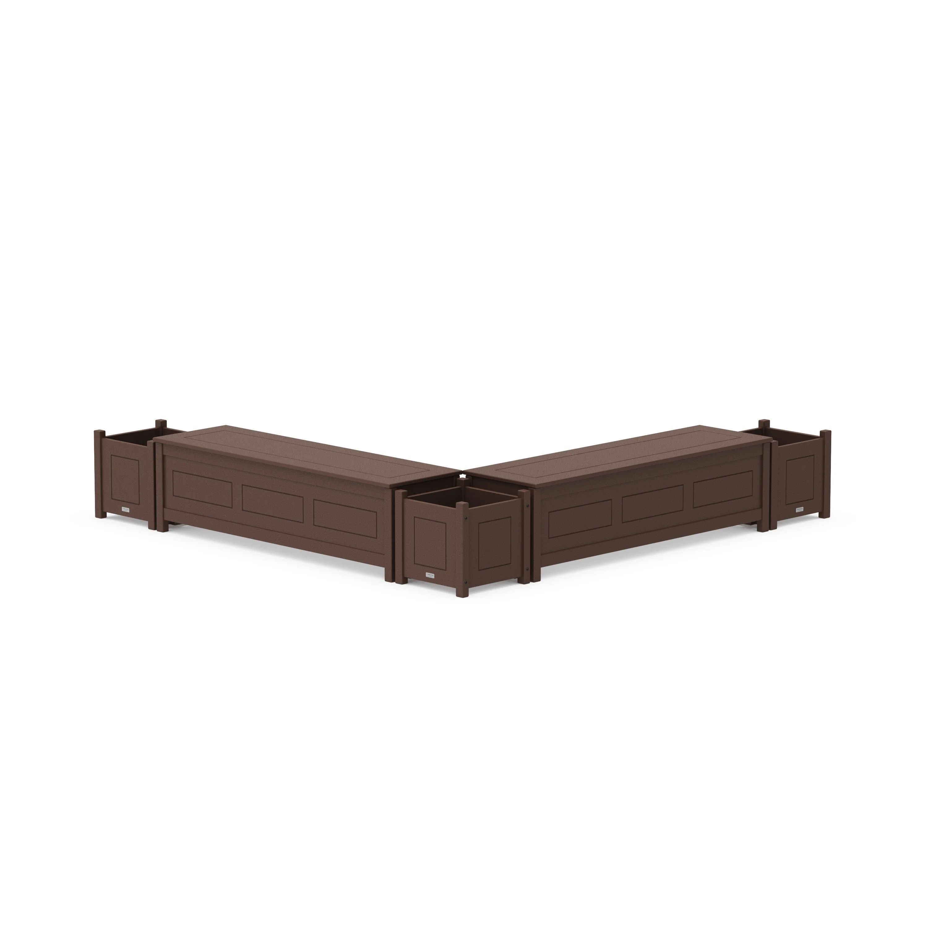 60" Country Living L- Shaped Planter Storage Bench Corner Set - Image 7