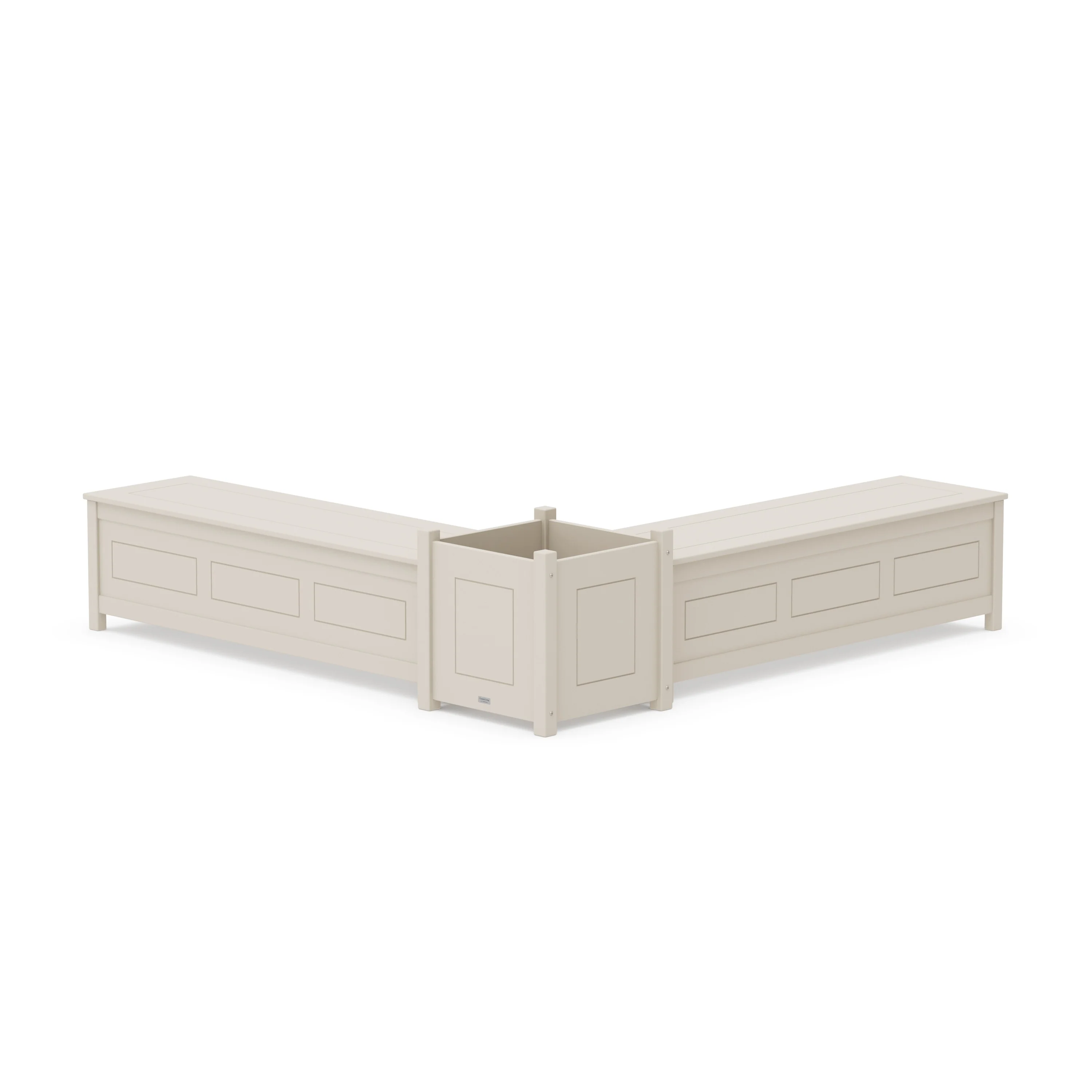 60" Country Living L- Shaped Planter Storage Bench Set- Large - Image 6