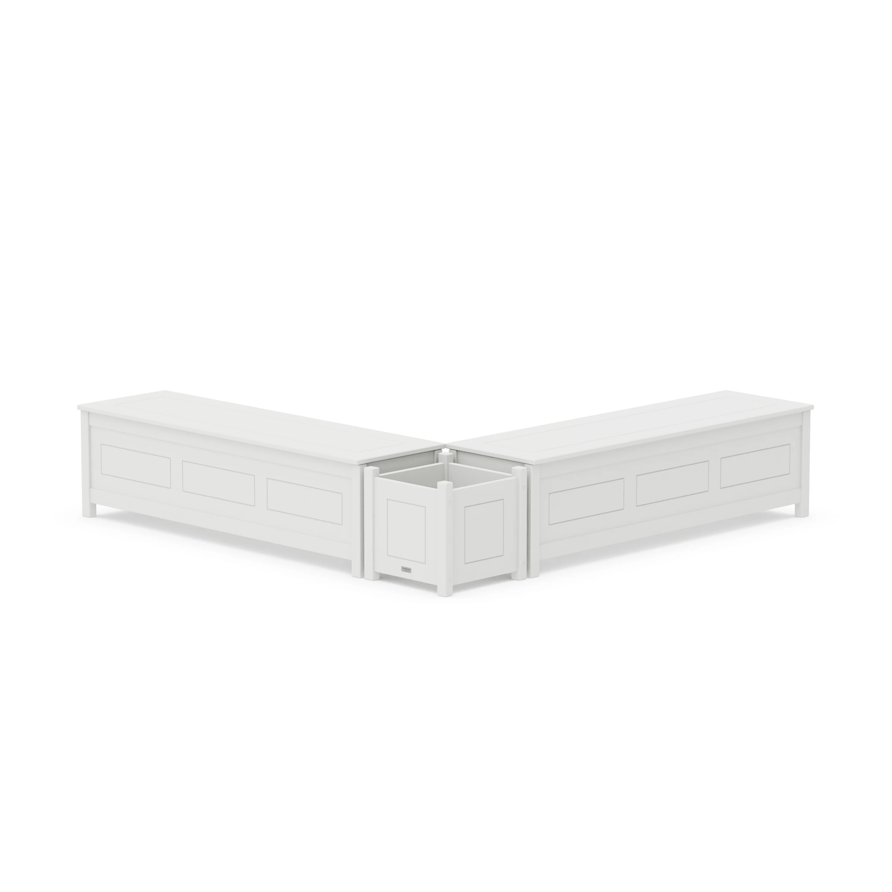 60" Country Living L- Shaped Planter Storage Bench Set - Image 3