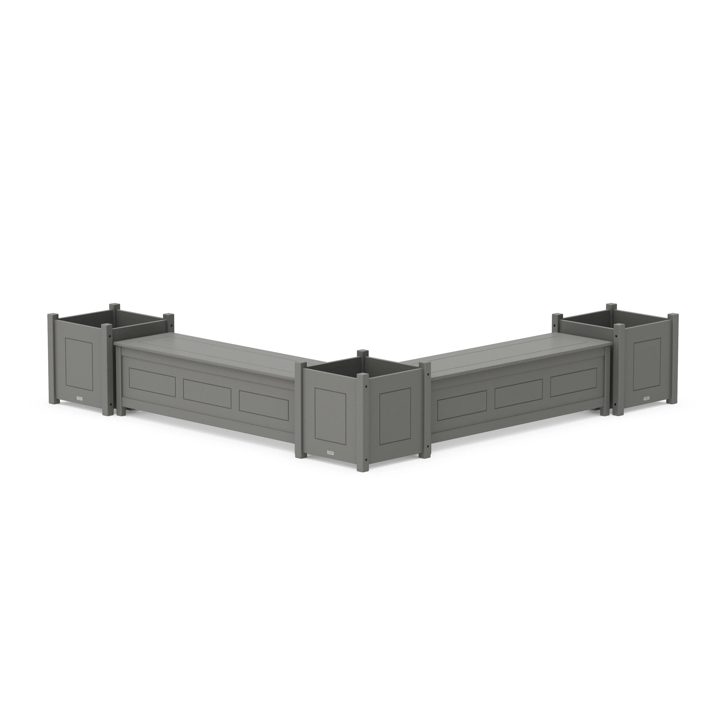 60" Country Living Straight Double Planter Storage Bench Set- Large - Image 2