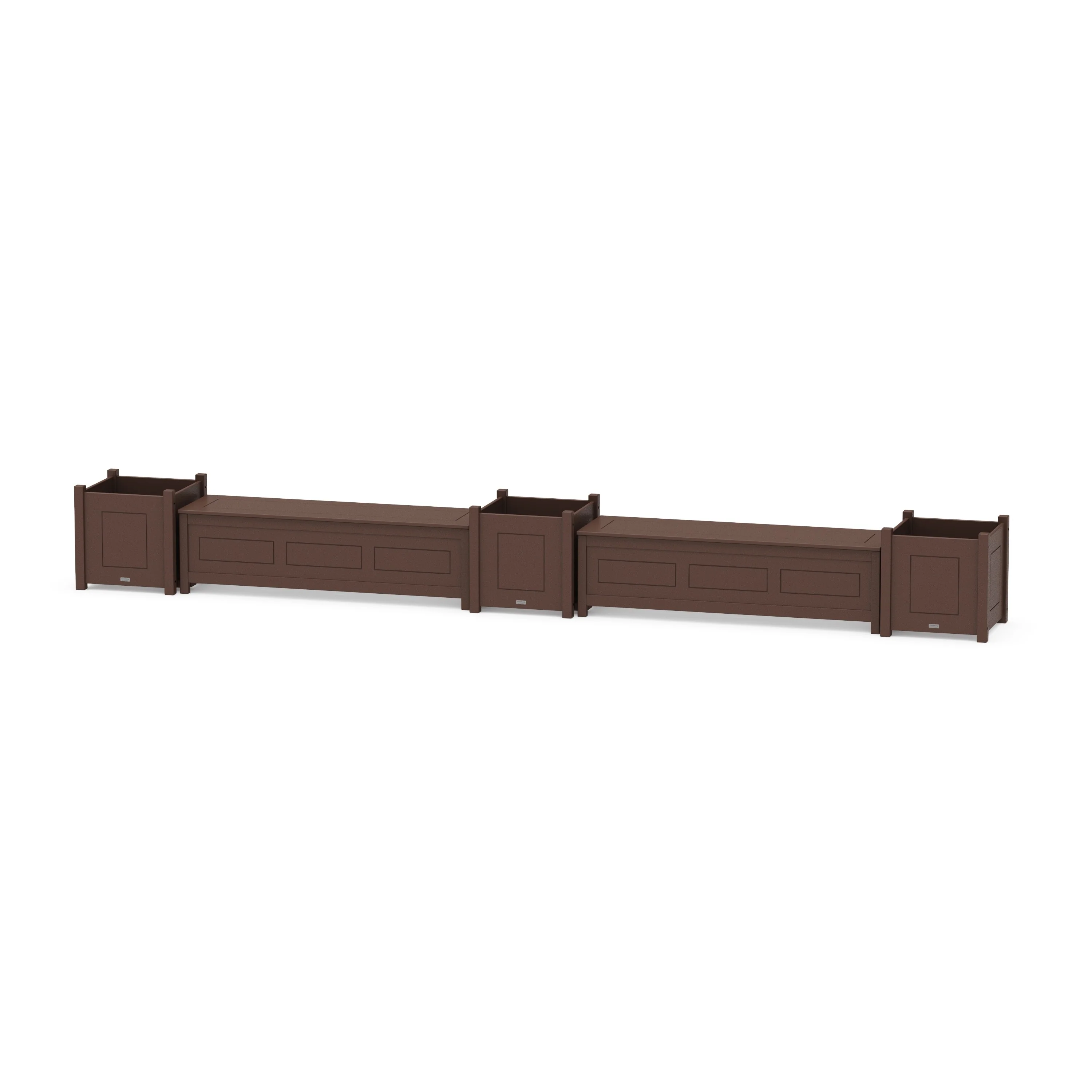 60" Country Living Straight Double Planter Storage Bench Set- Large - Image 3