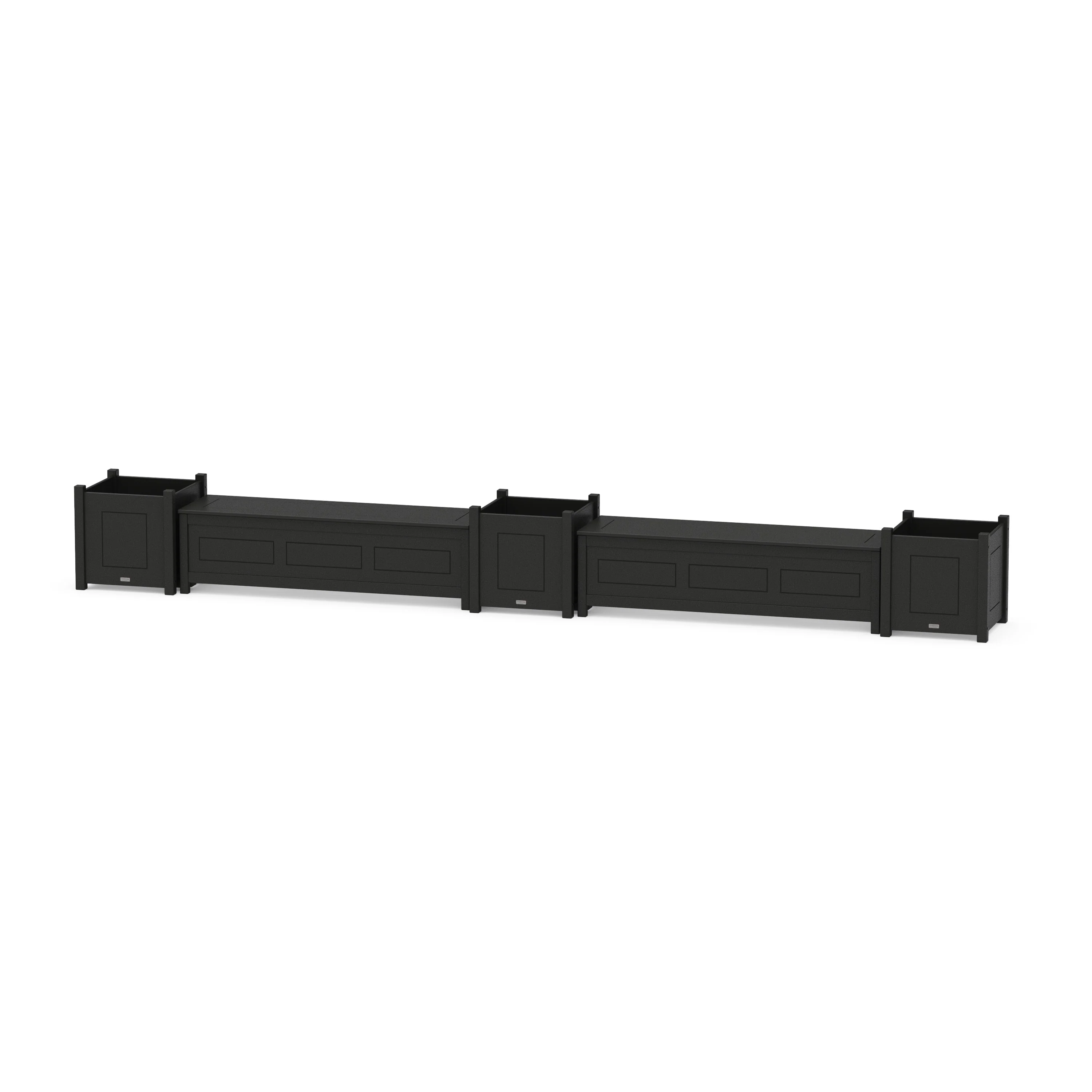 60" Country Living Straight Double Planter Storage Bench Set- Large - Image 5