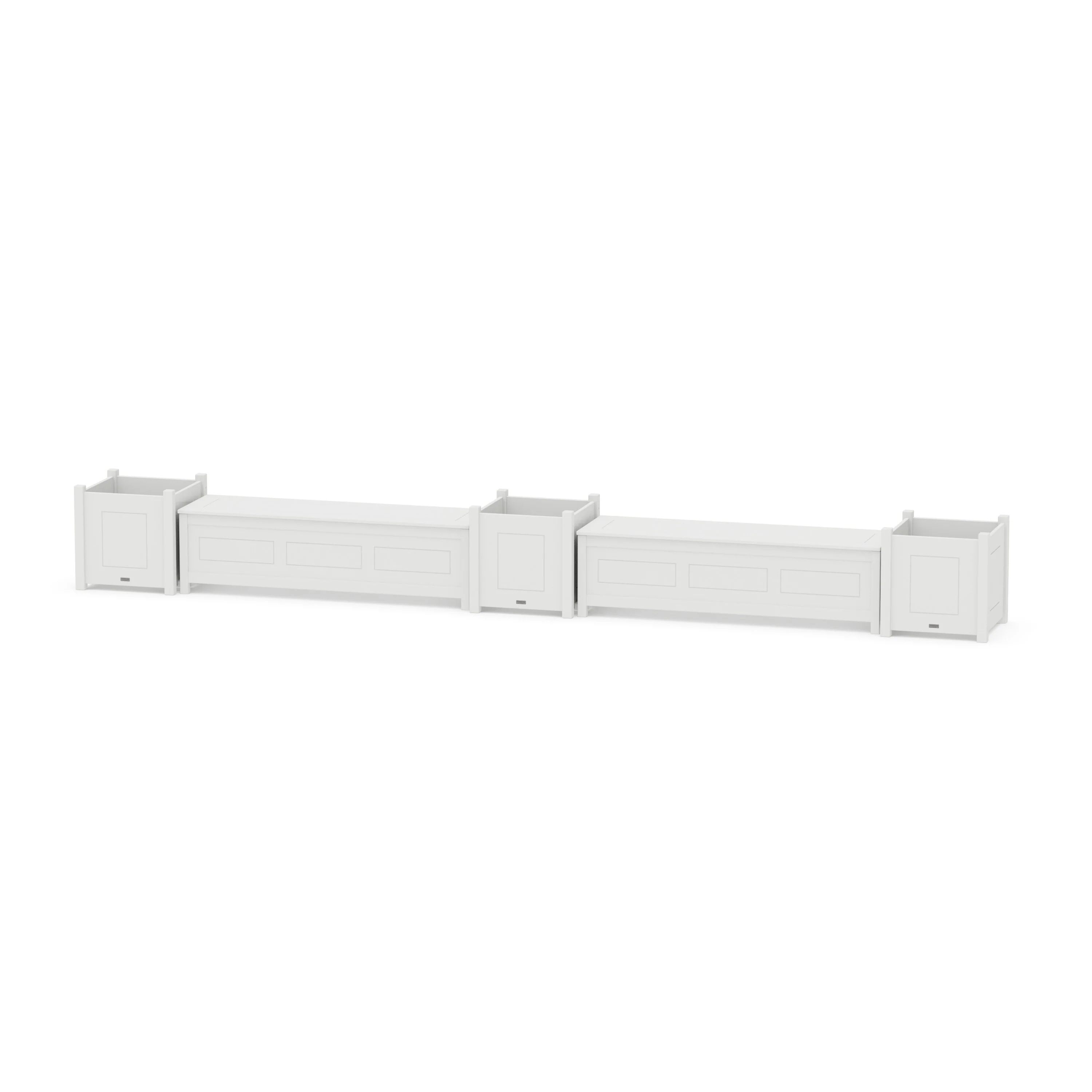 60" Country Living Straight Double Planter Storage Bench Set- Large - Image 6