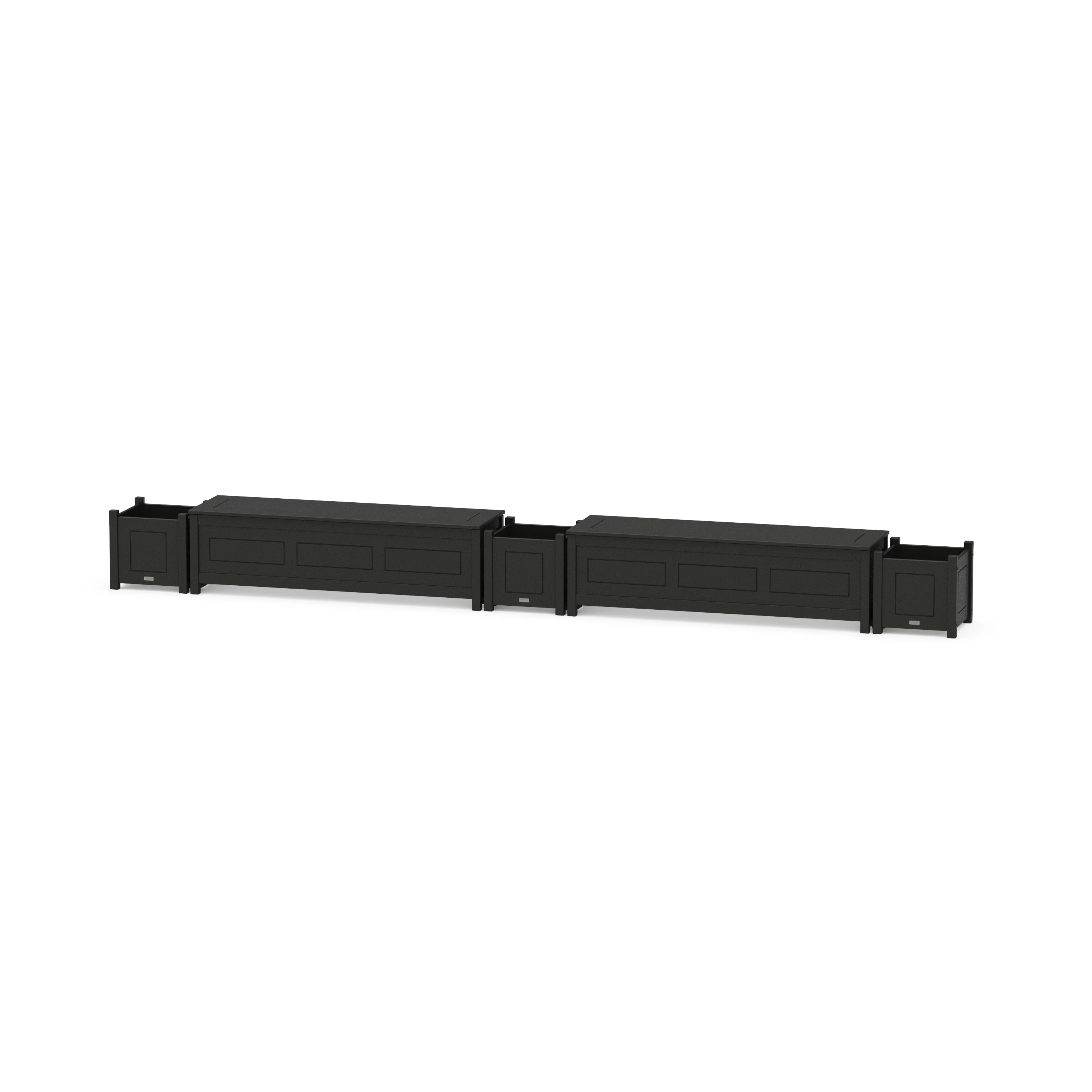 60" Country Living Straight Double Planter Storage Bench Set - Image 4