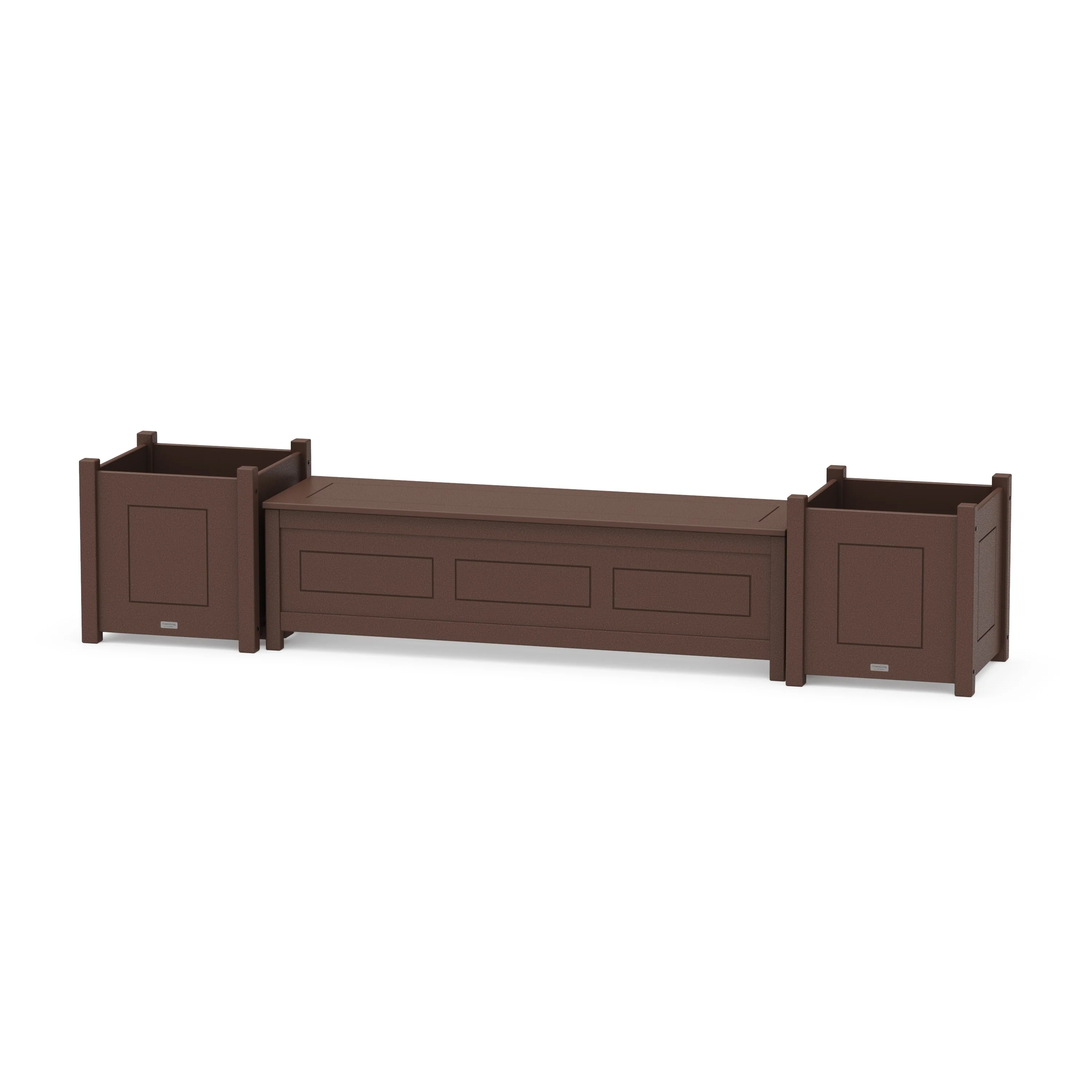 60" Country Living Straight Planter Storage Bench Set- Large - Image 2