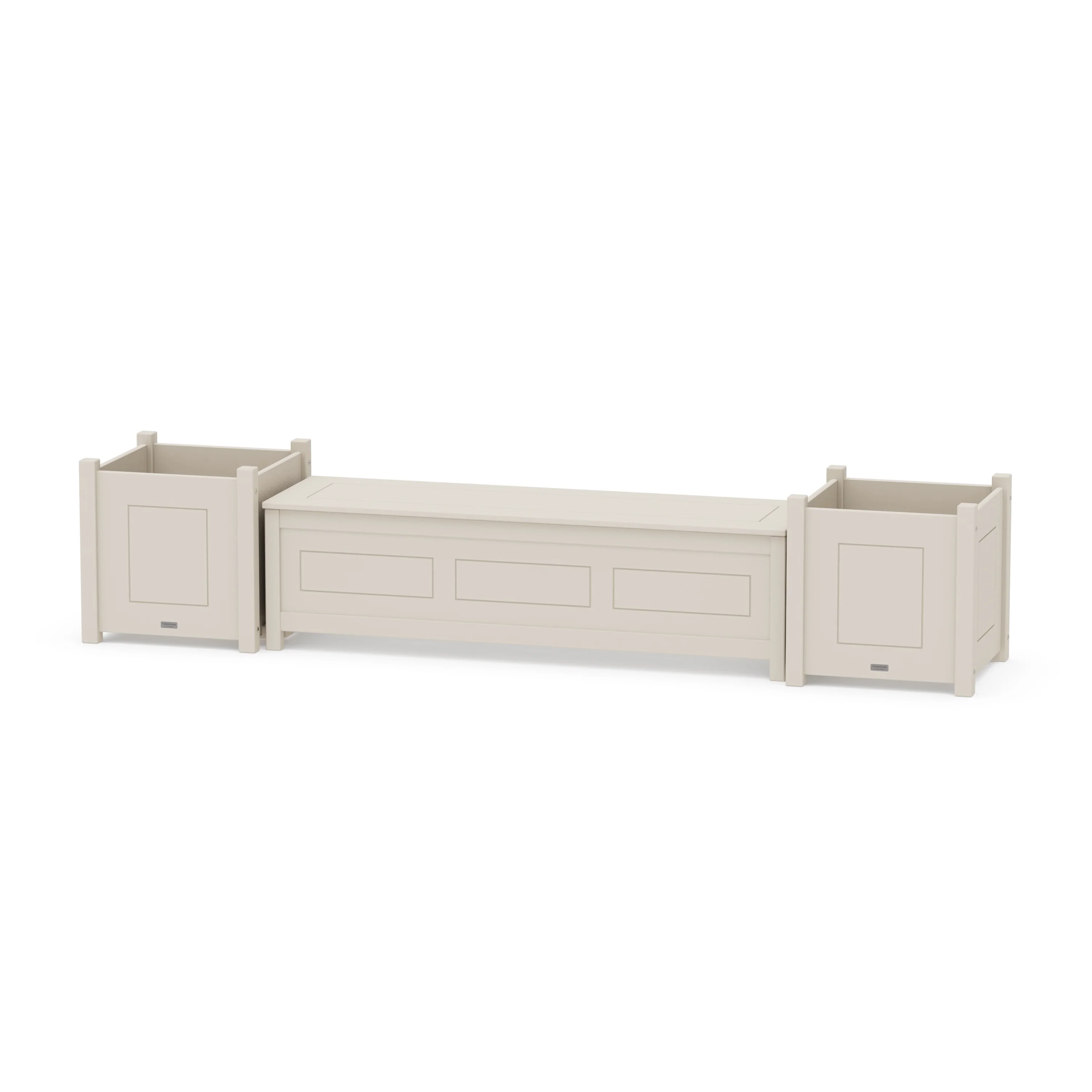 60" Country Living Straight Planter Storage Bench Set- Large - Image 3
