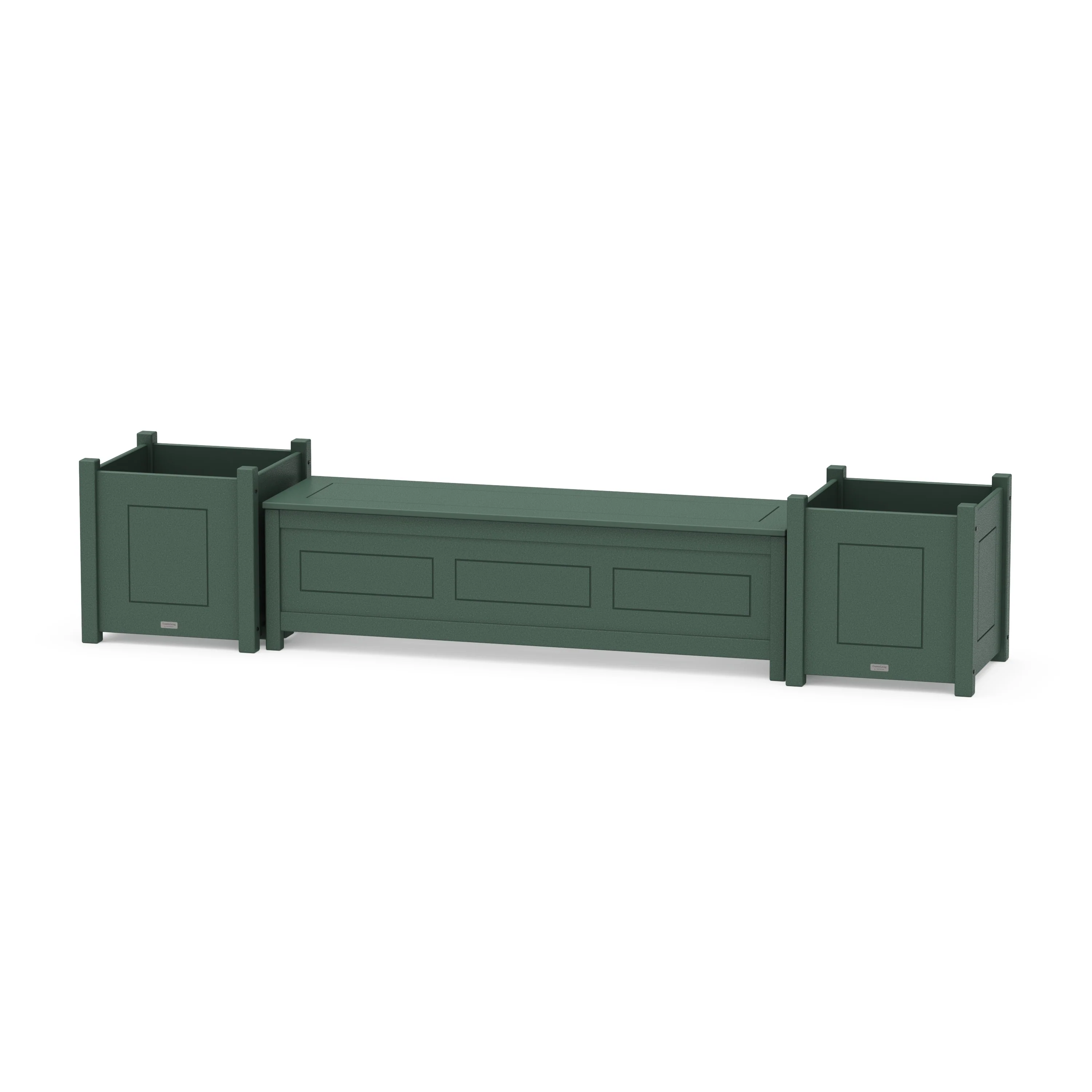 60" Country Living Straight Planter Storage Bench Set- Large - Image 4
