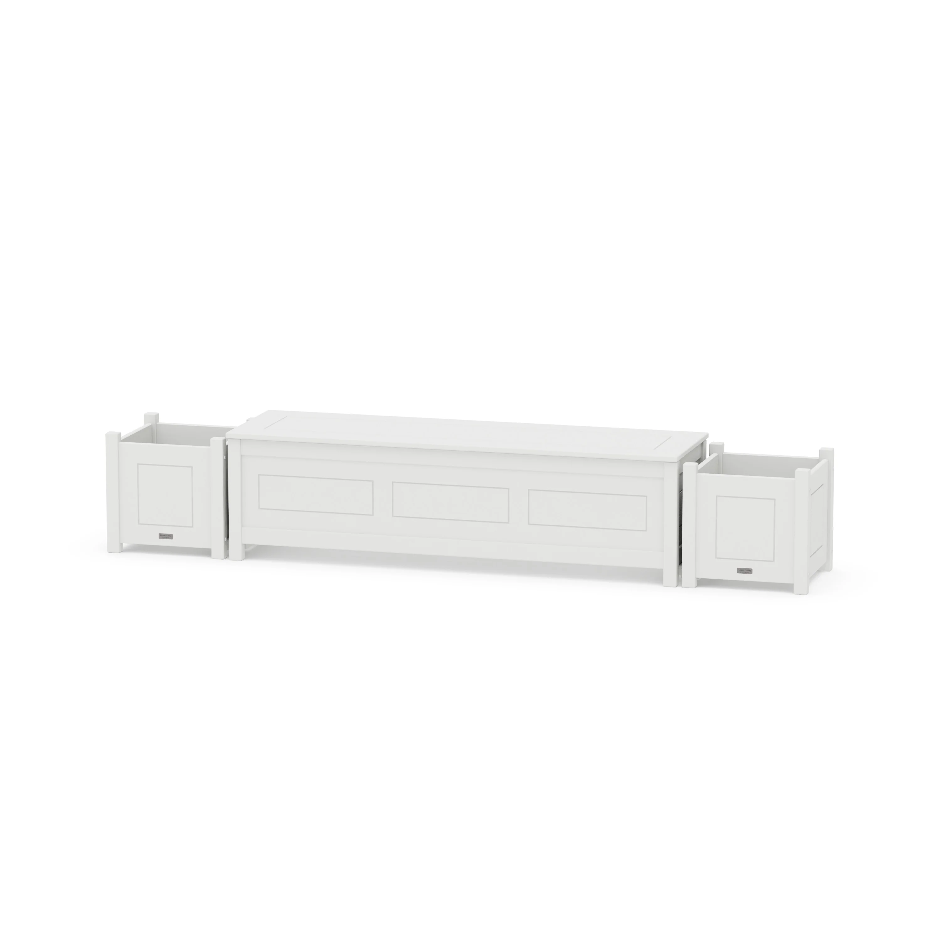 60" Country Living Straight Planter Storage Bench Set - Image 4