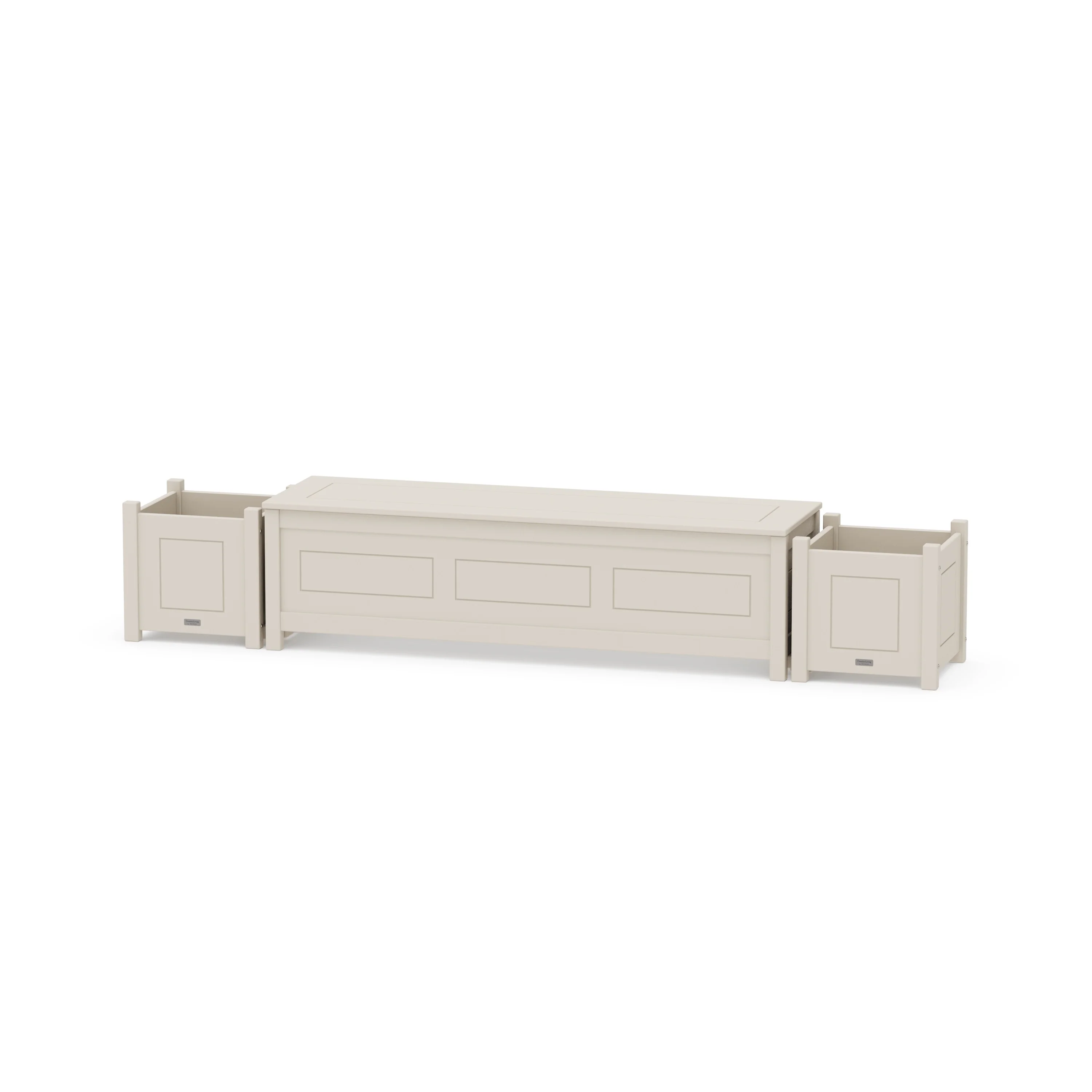60" Country Living Straight Planter Storage Bench Set - Image 6