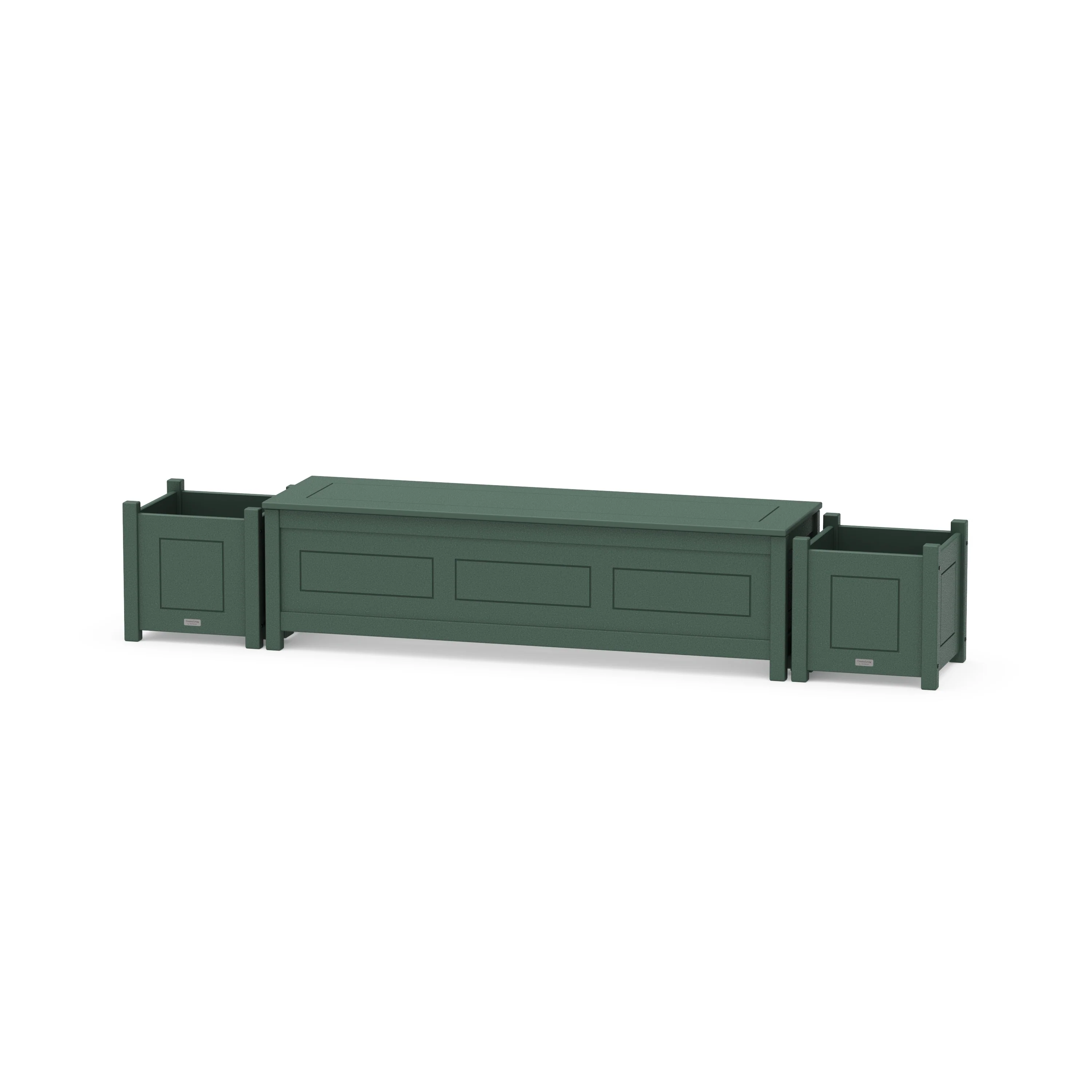 60" Country Living Straight Planter Storage Bench Set - Image 7