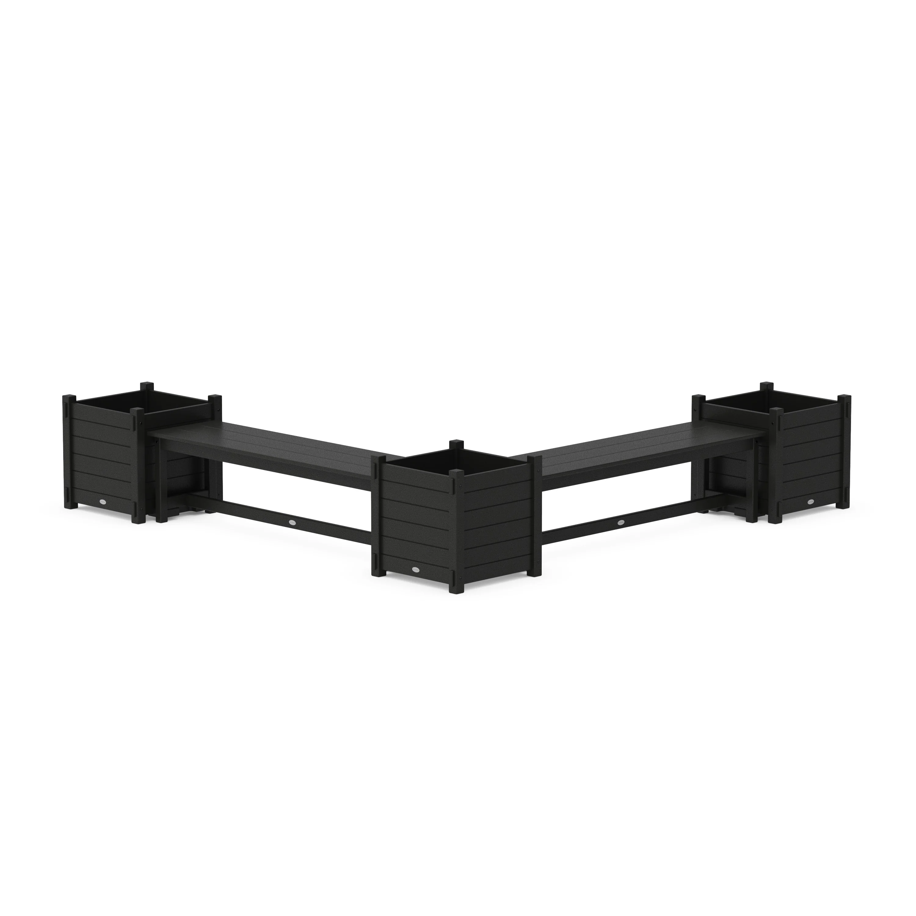 60" Nautical L- Shaped Planter Bench Corner Set - Large - Image 5