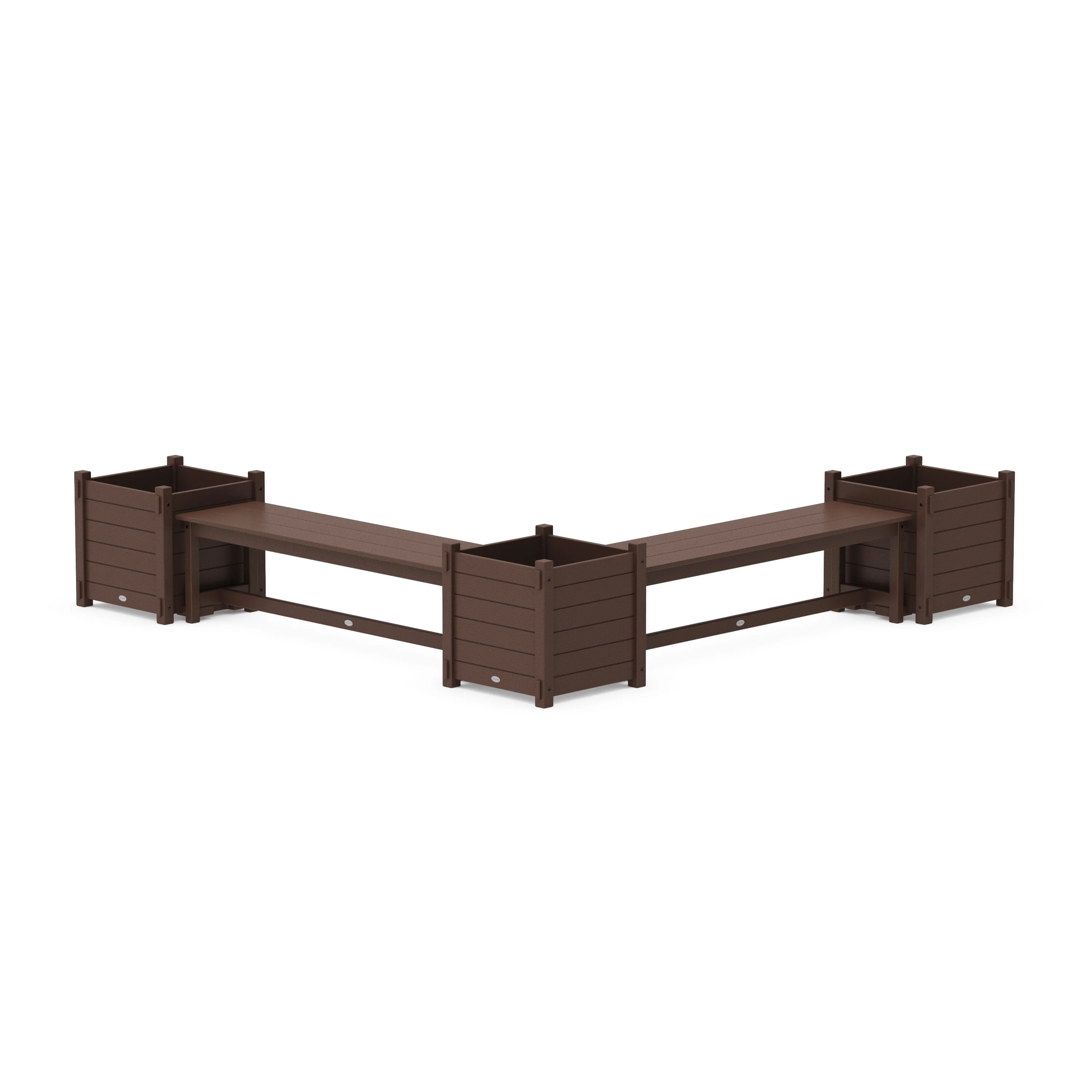 60" Nautical L- Shaped Planter Bench Corner Set - Large - Image 7