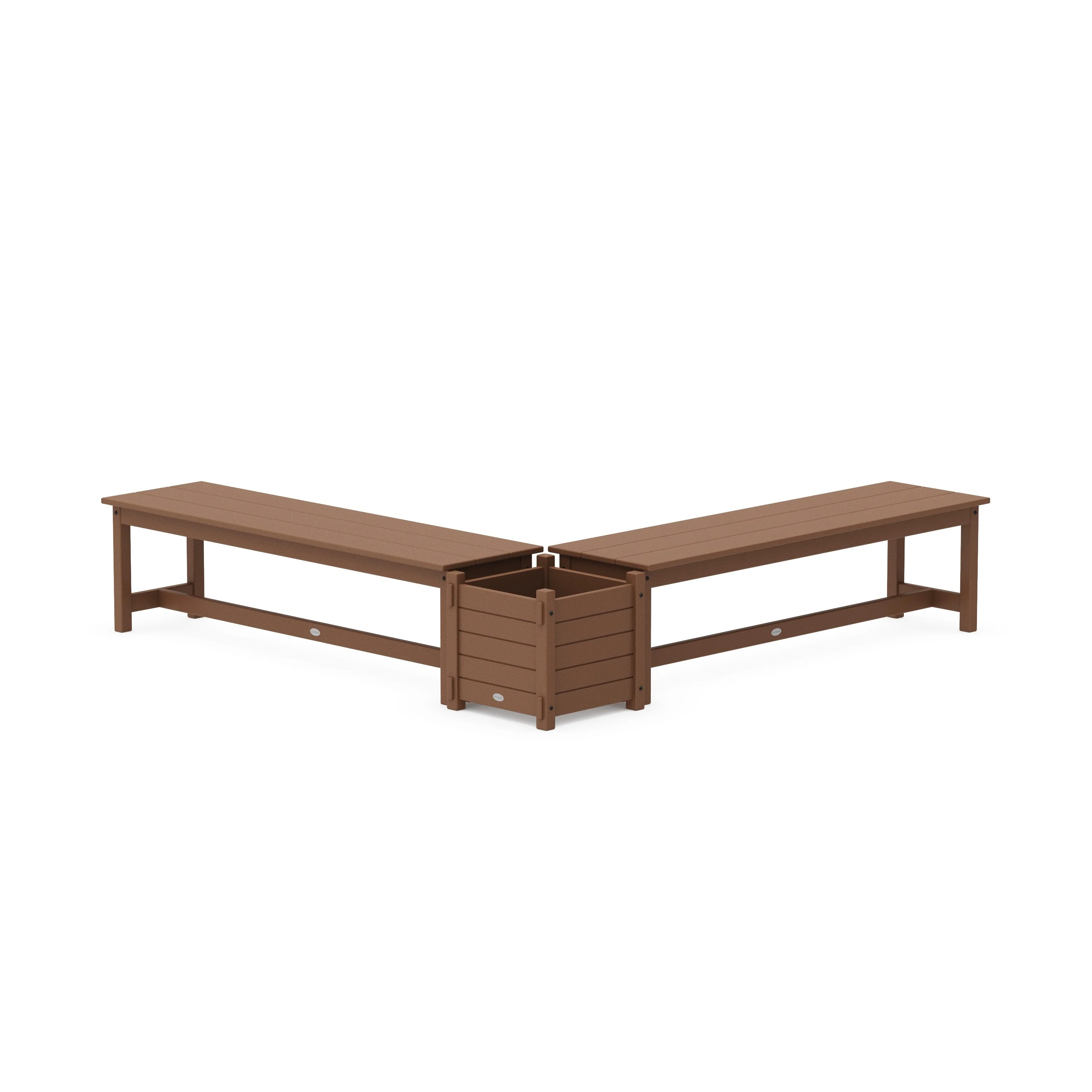 60" Nautical L- Shaped Planter Bench Set - Image 6