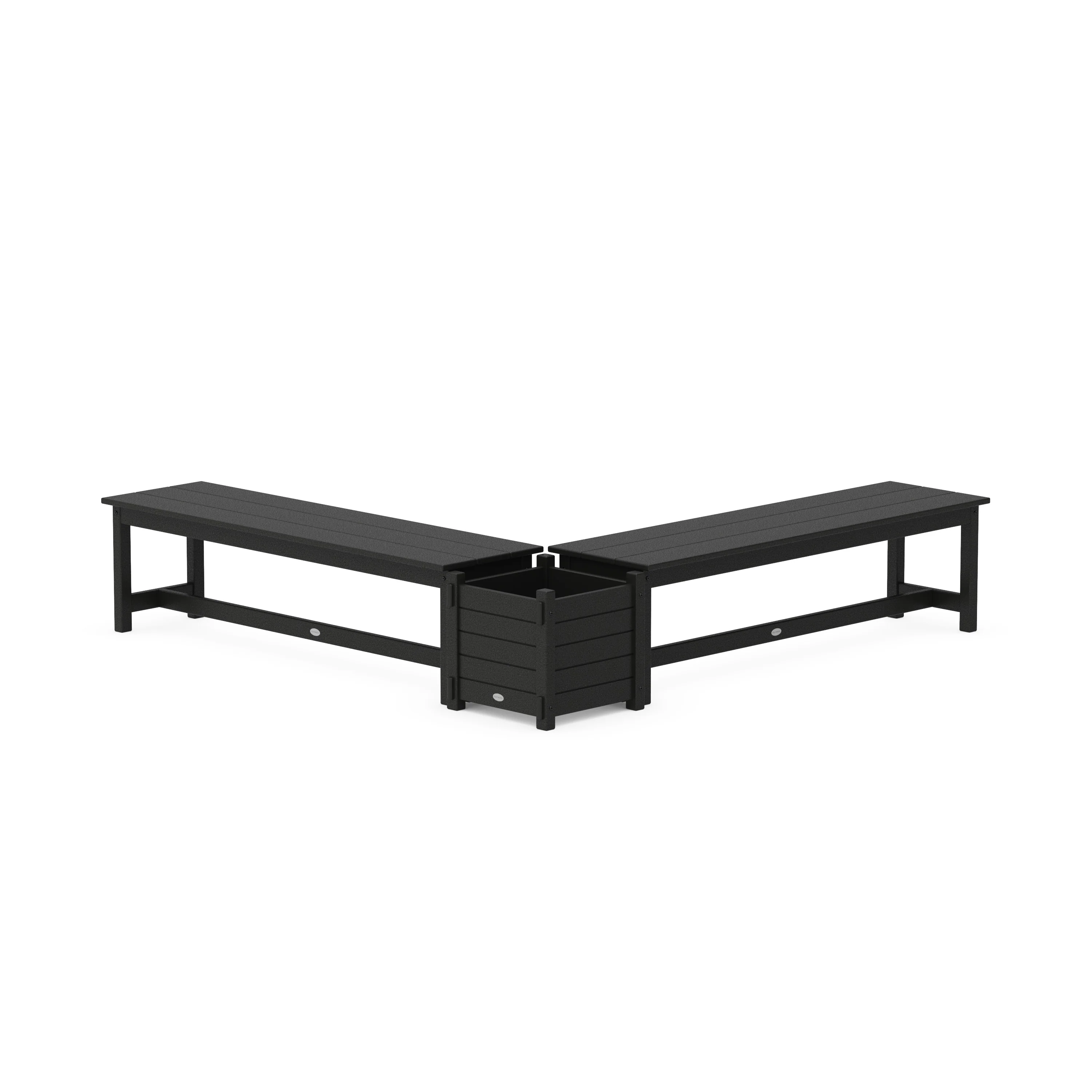 60" Nautical L- Shaped Planter Bench Set - Image 7