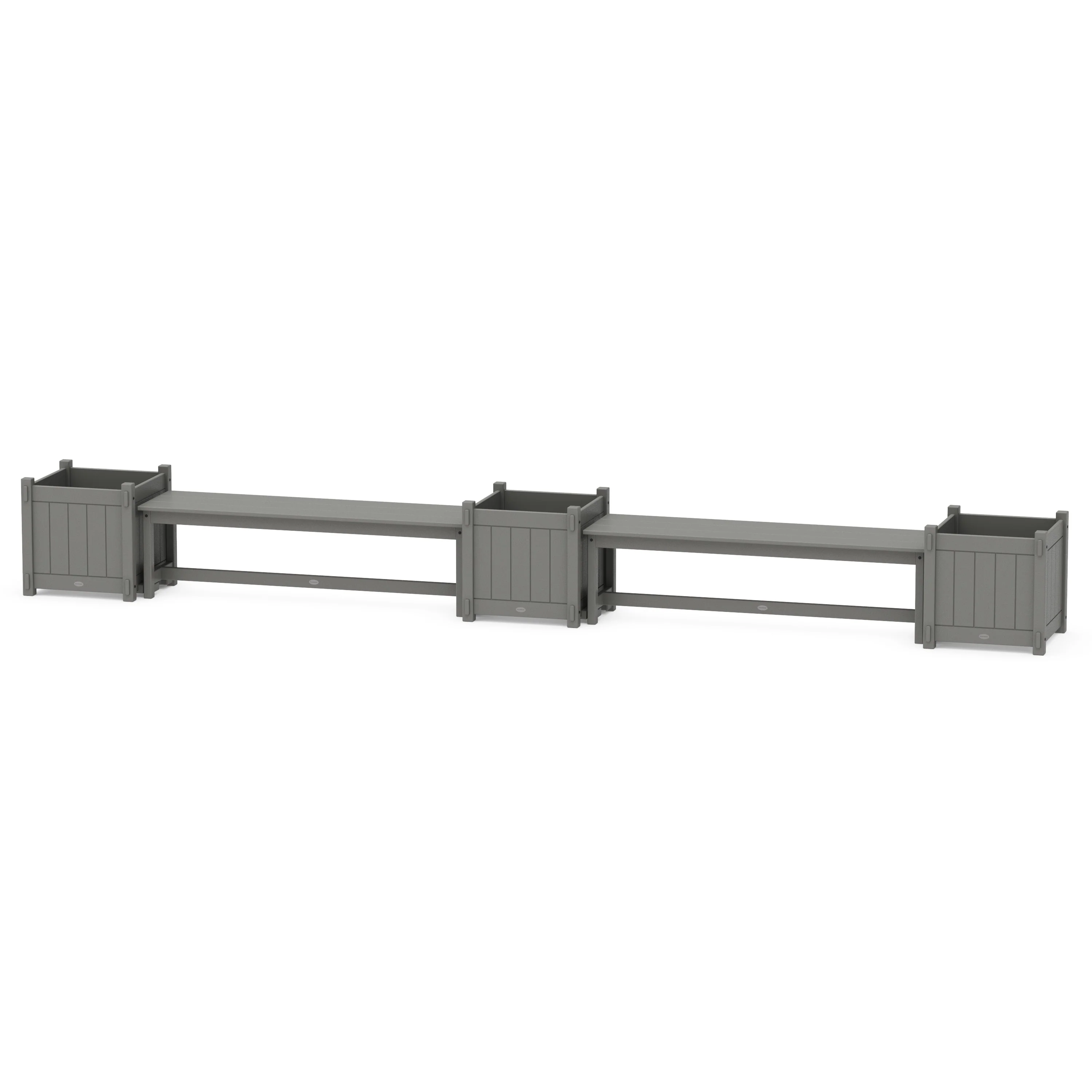 60" Vineyard L- Shaped Planter Bench Corner Set - Large - Image 2