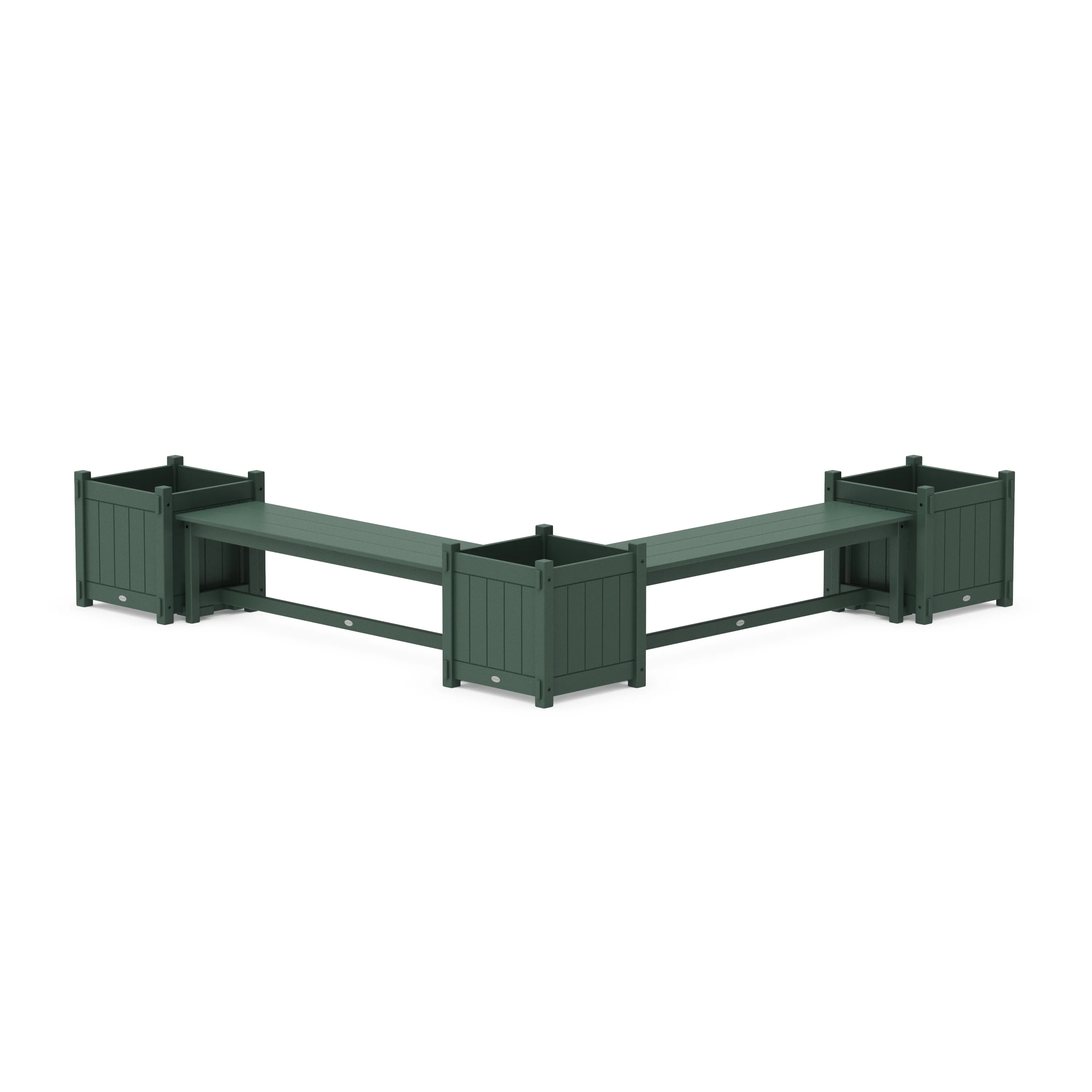 60" Vineyard L- Shaped Planter Bench Corner Set - Large - Image 4