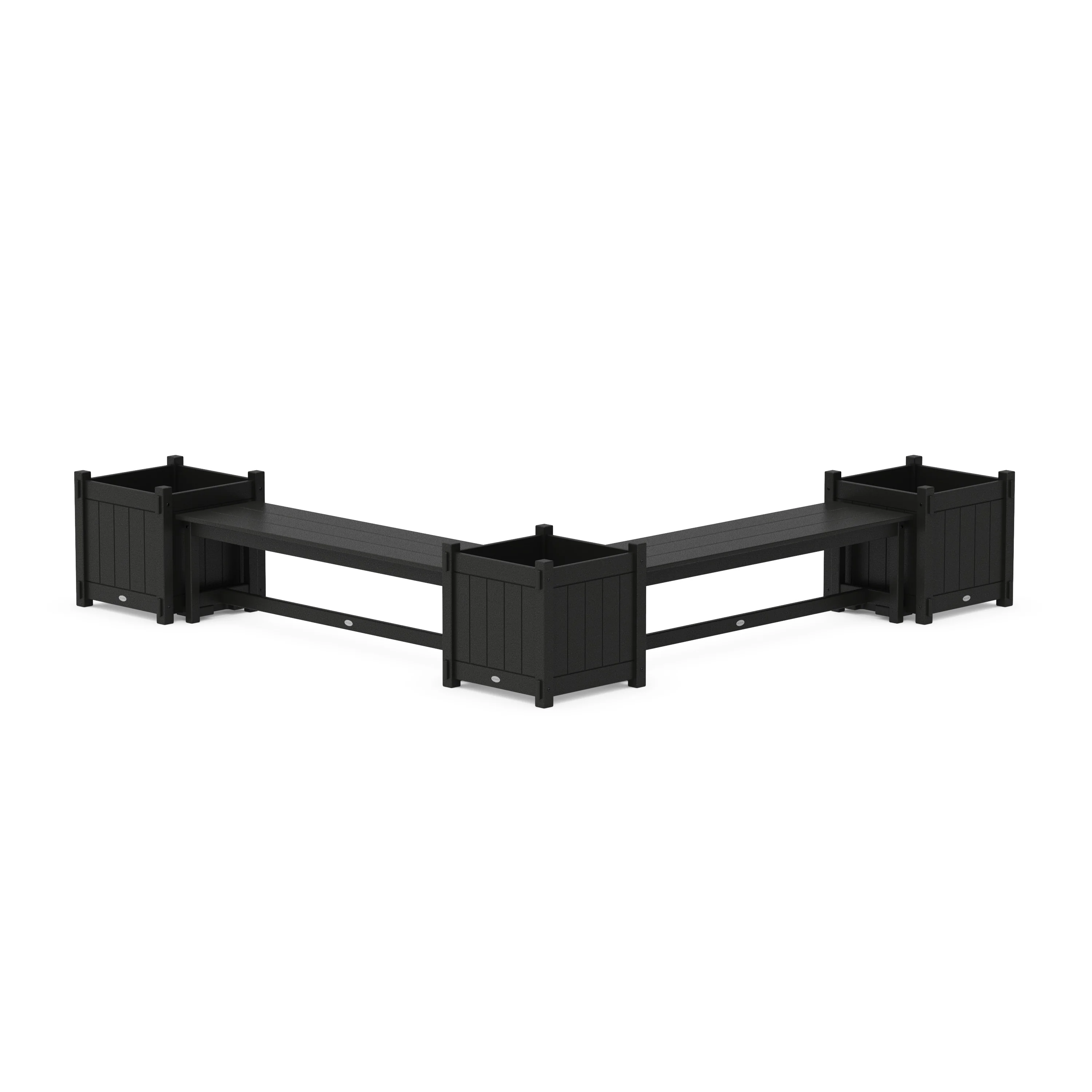 60" Vineyard L- Shaped Planter Bench Corner Set - Large - Image 7