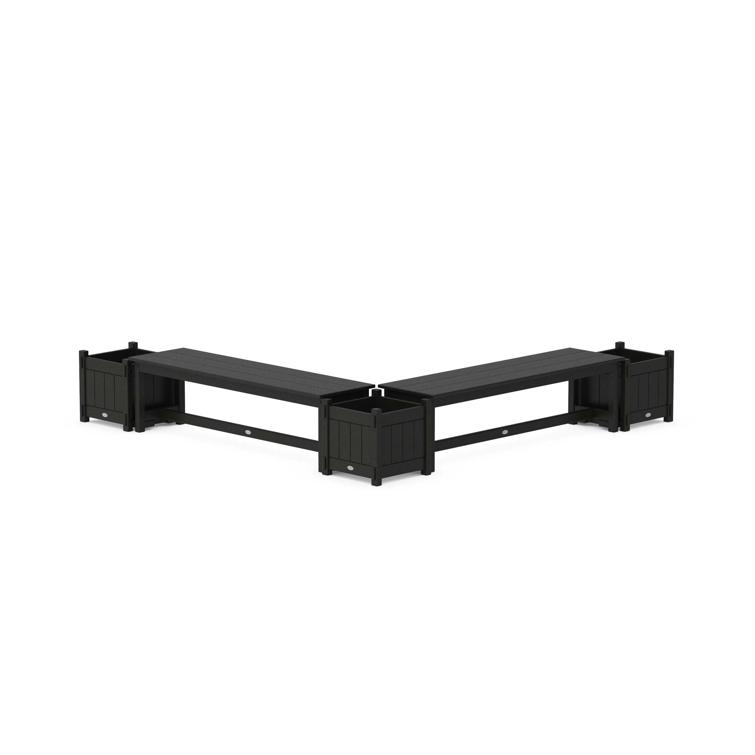 60" Vineyard L- Shaped Planter Bench Corner Set - Image 8