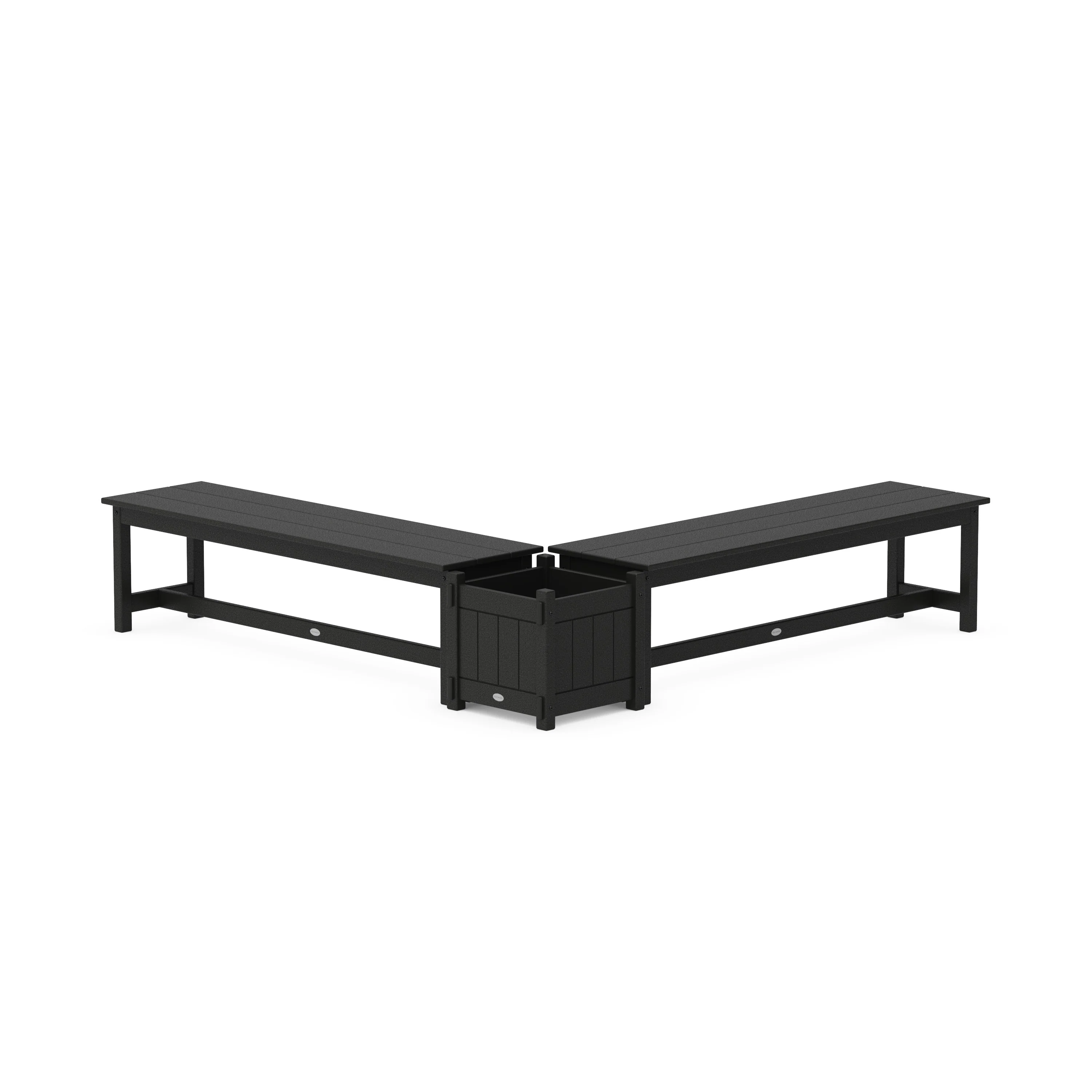 60" Vineyard L- Shaped Planter Bench Set - Image 6