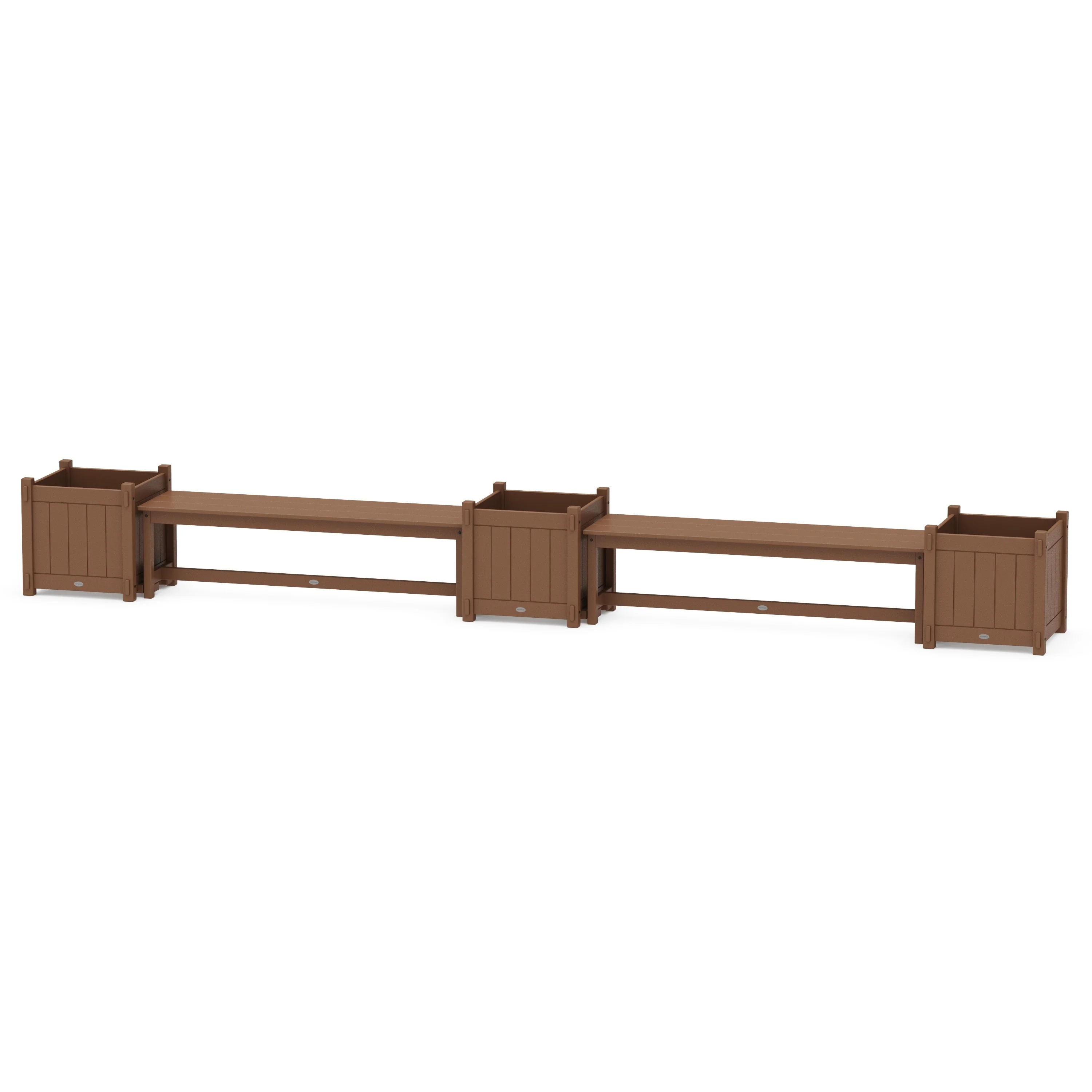 60" Vineyard Straight Double Planter Bench Set - Large - Image 3