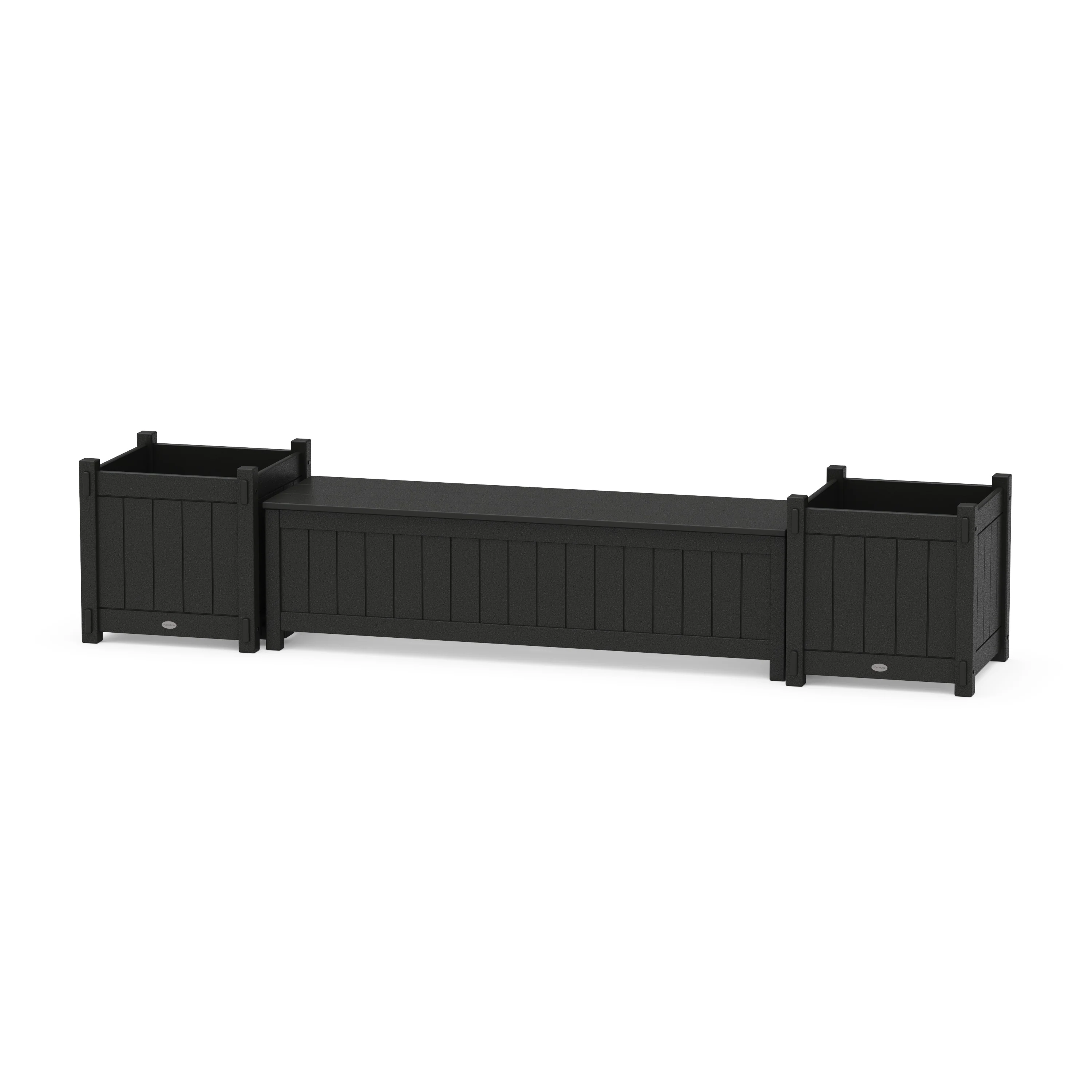 60" Vineyard Straight Planter Storage Bench Set- Large - Image 3