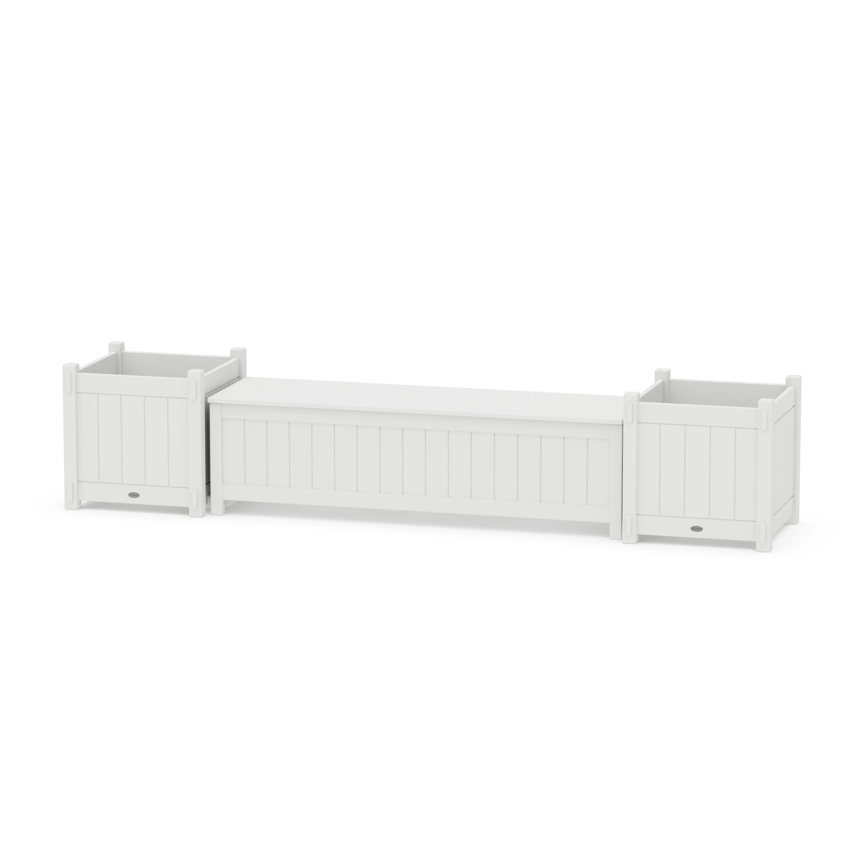 60" Vineyard Straight Planter Storage Bench Set- Large - Image 7
