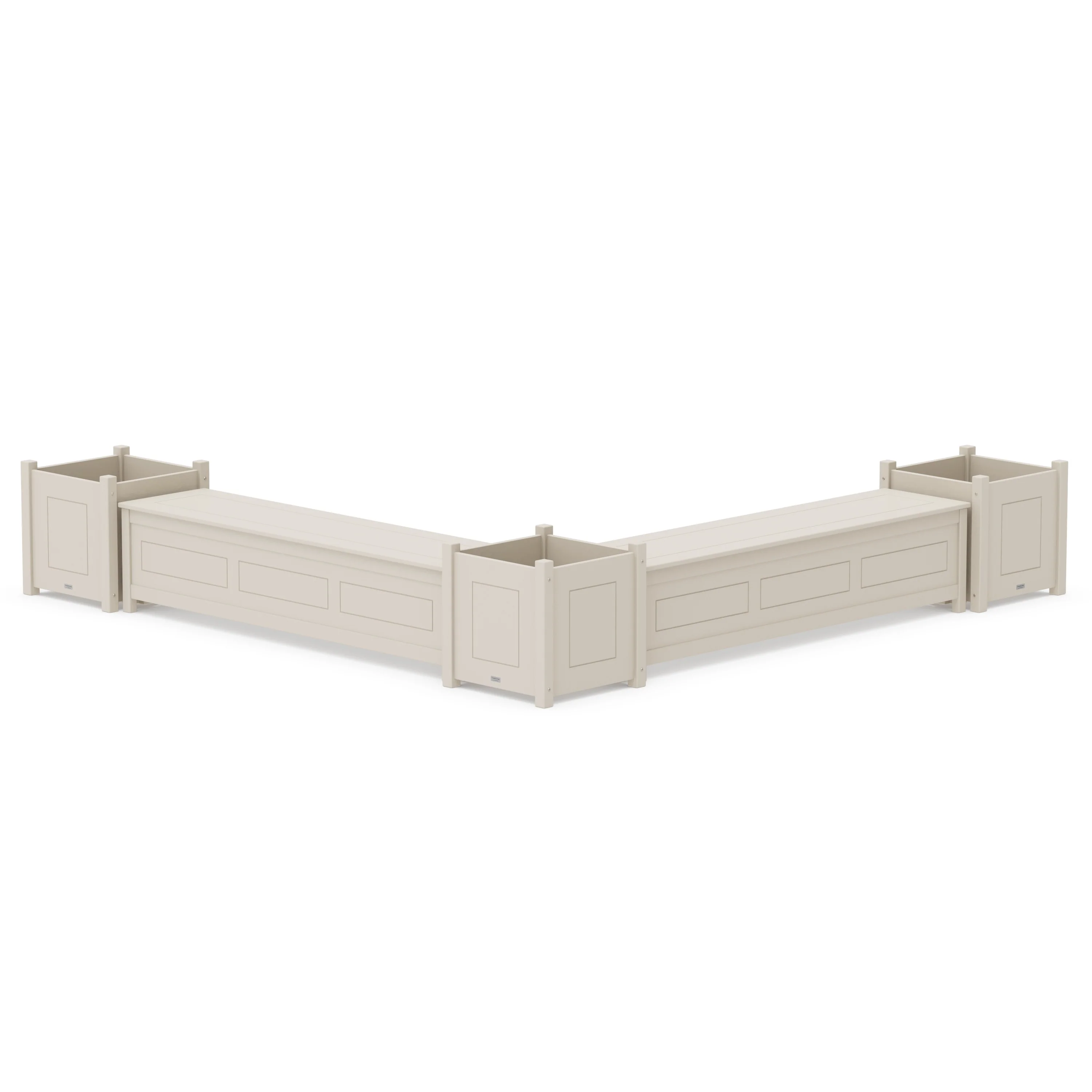 72" Country Living L- Shaped Planter Storage Bench Corner Set- Large - Image 3