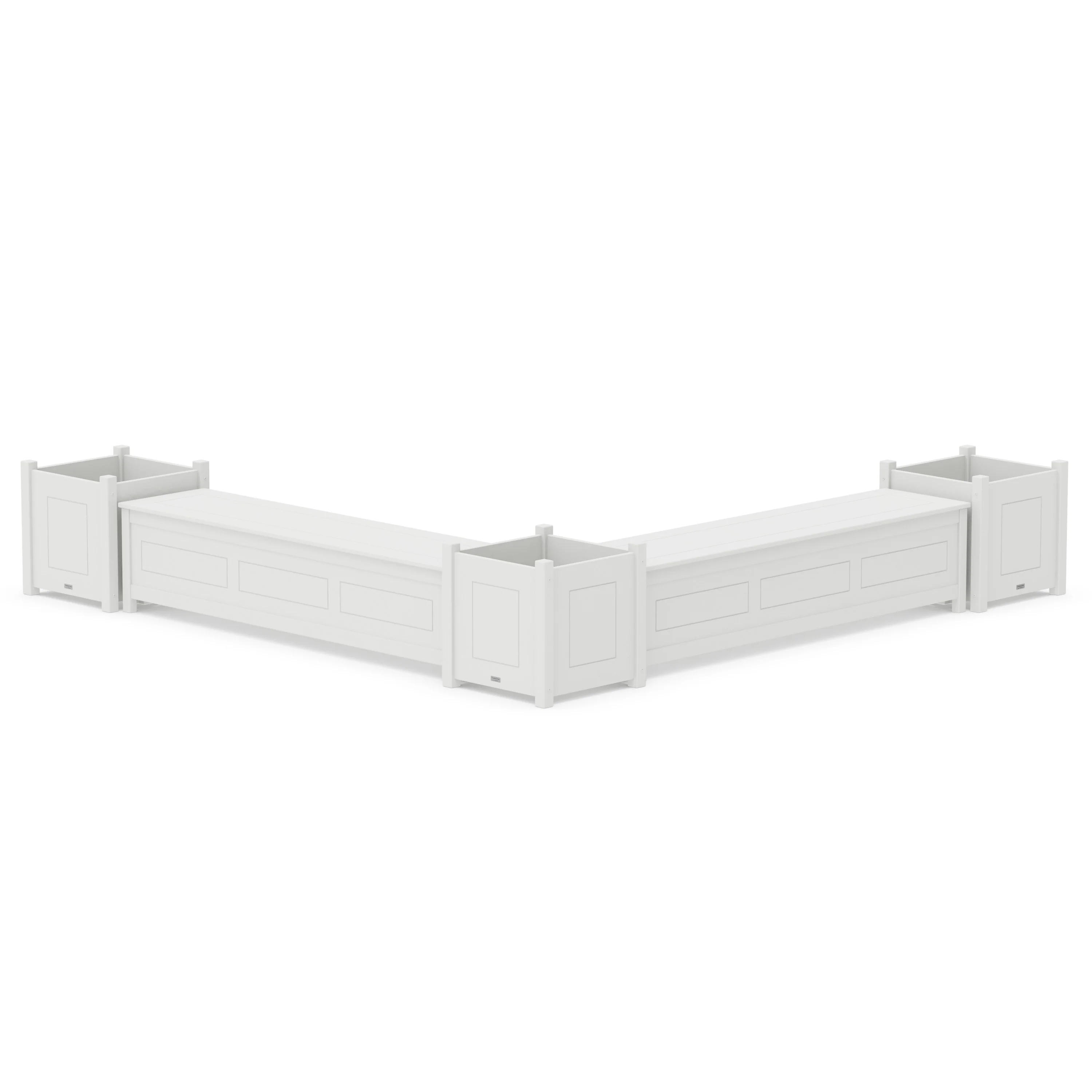 72" Country Living L- Shaped Planter Storage Bench Corner Set- Large - Image 5
