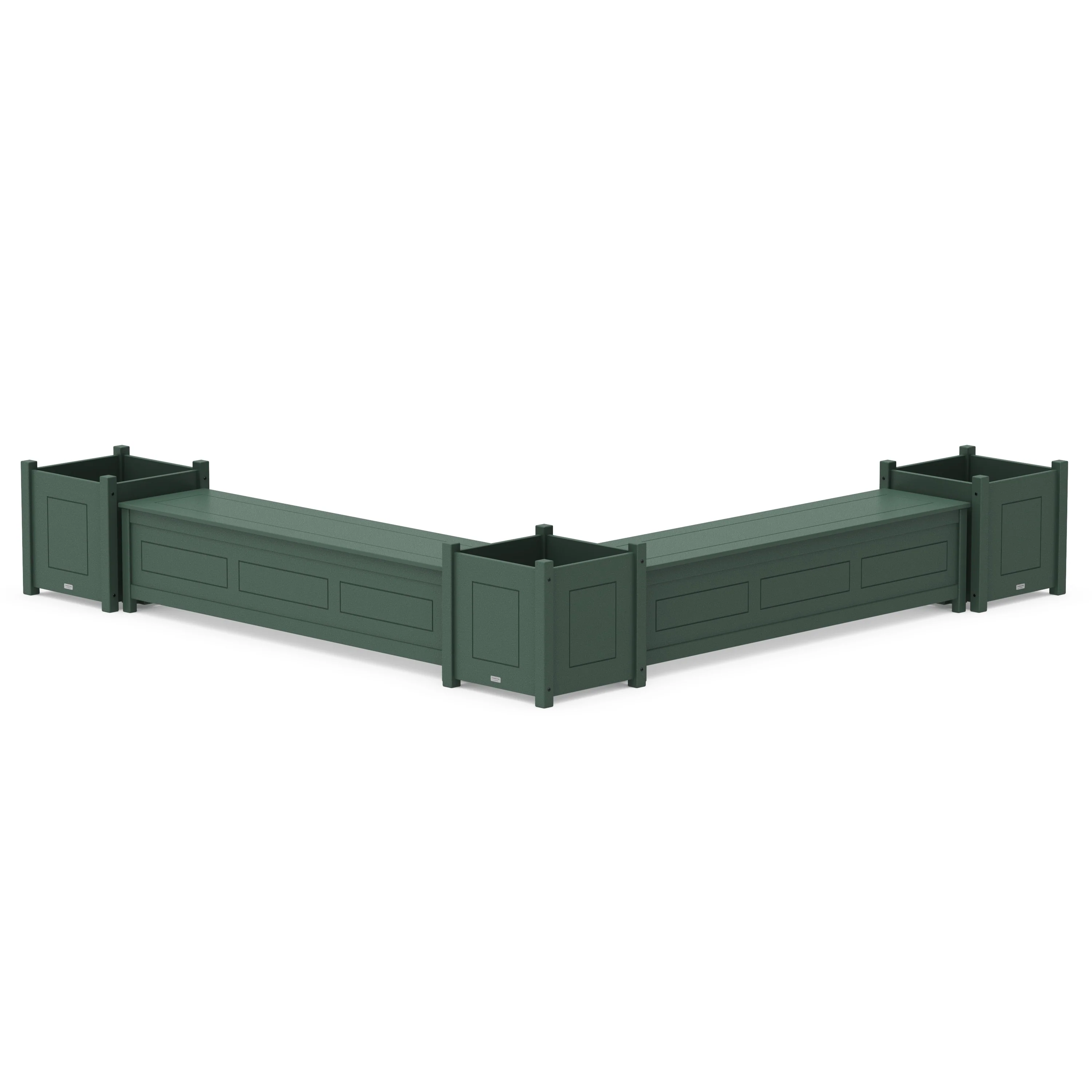 72" Country Living L- Shaped Planter Storage Bench Corner Set- Large - Image 6