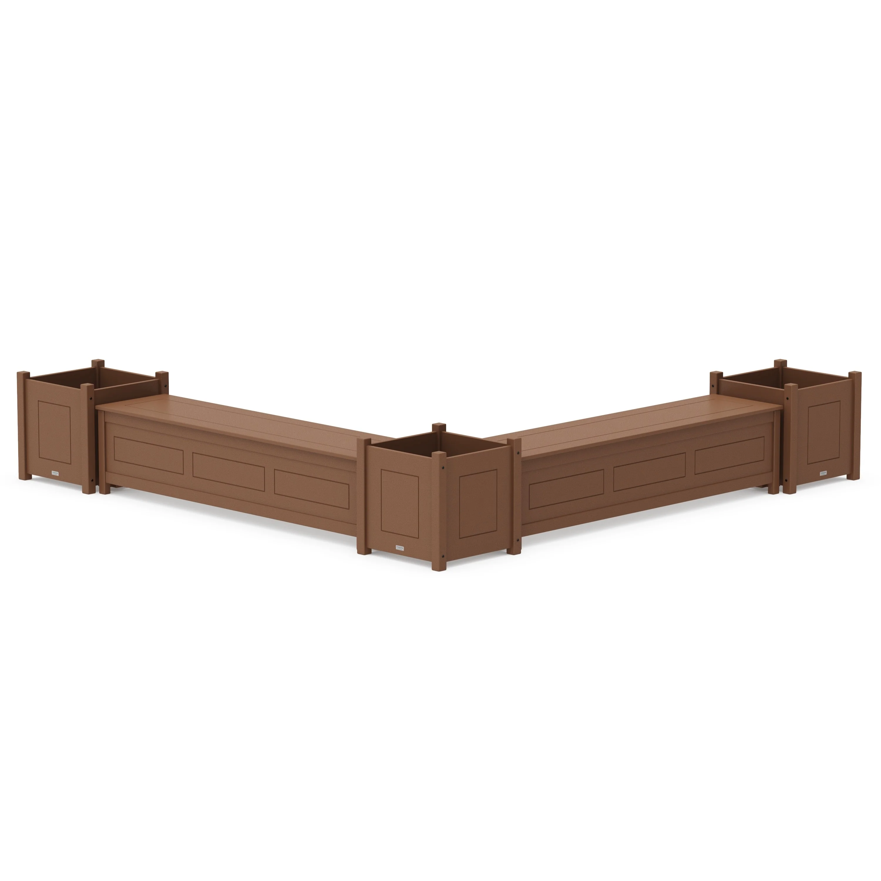 72" Country Living L- Shaped Planter Storage Bench Corner Set- Large - Image 8