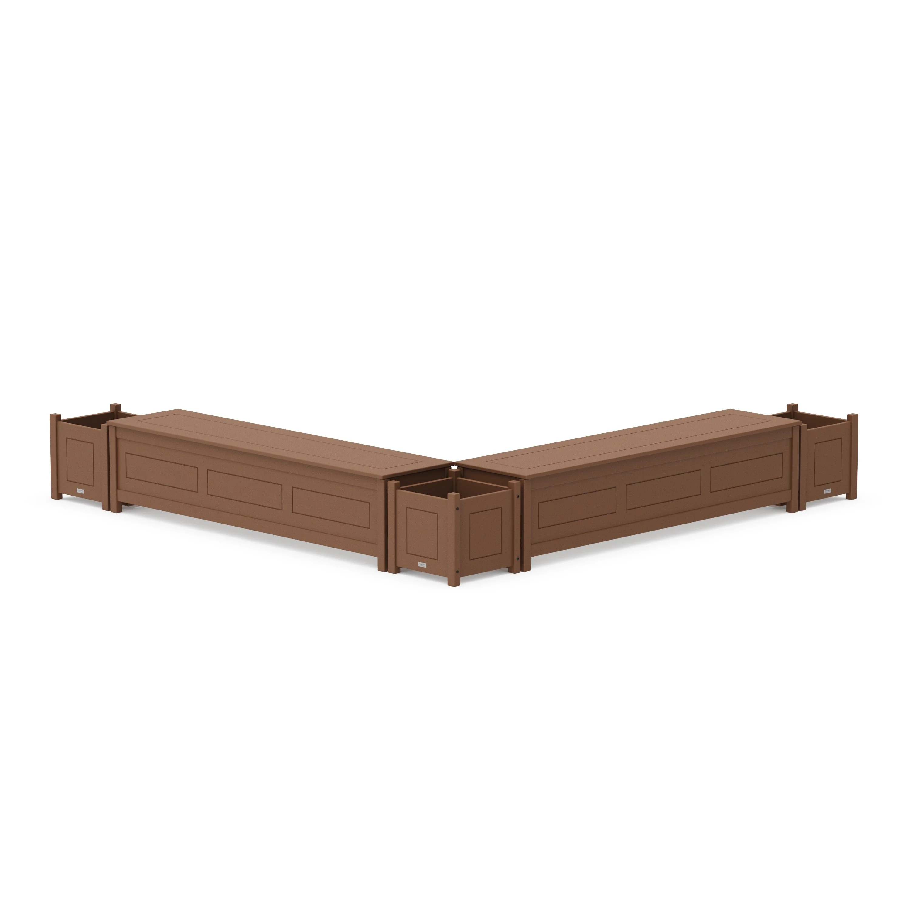 72" Country Living L- Shaped Planter Storage Bench Corner Set - Image 5