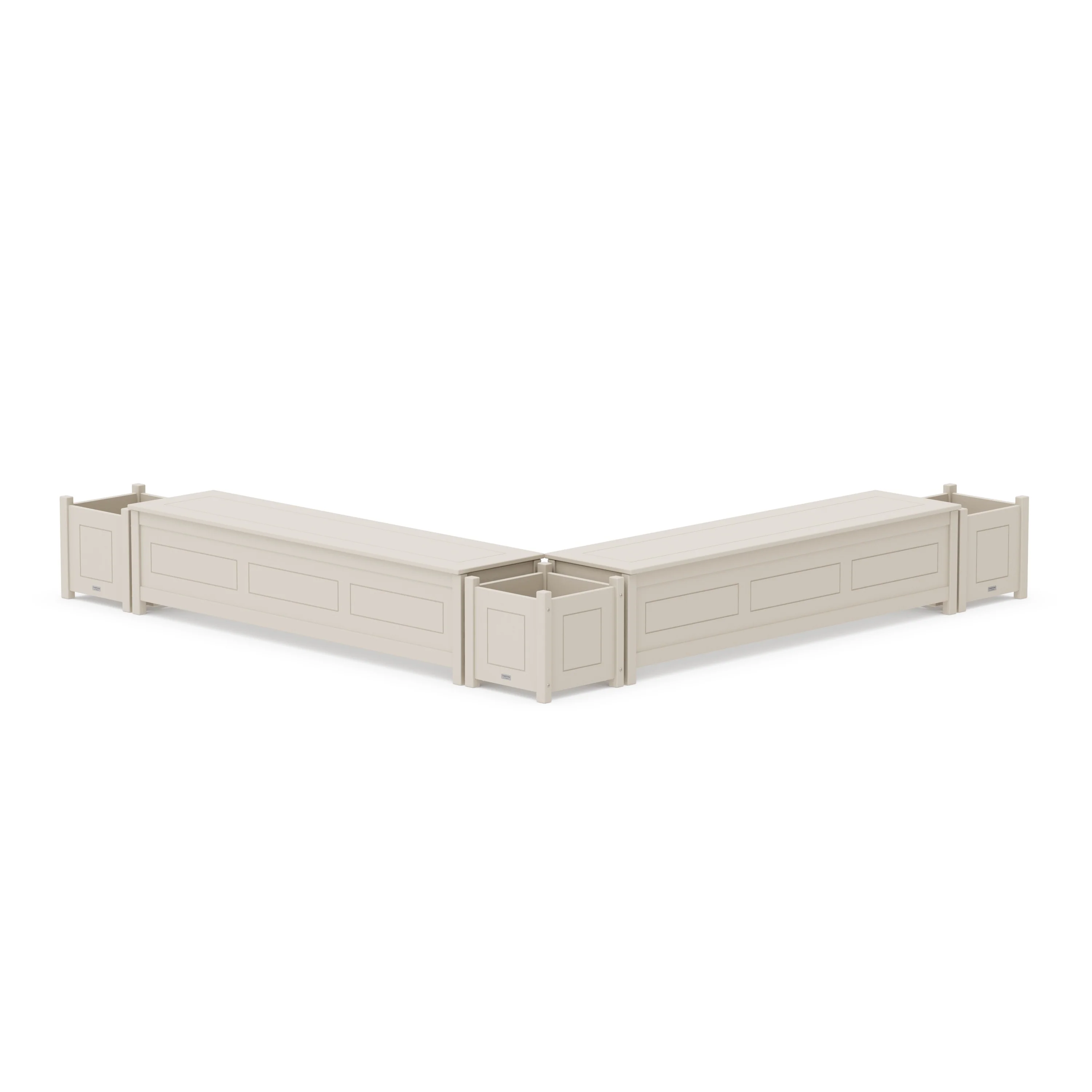 72" Country Living L- Shaped Planter Storage Bench Corner Set - Image 6