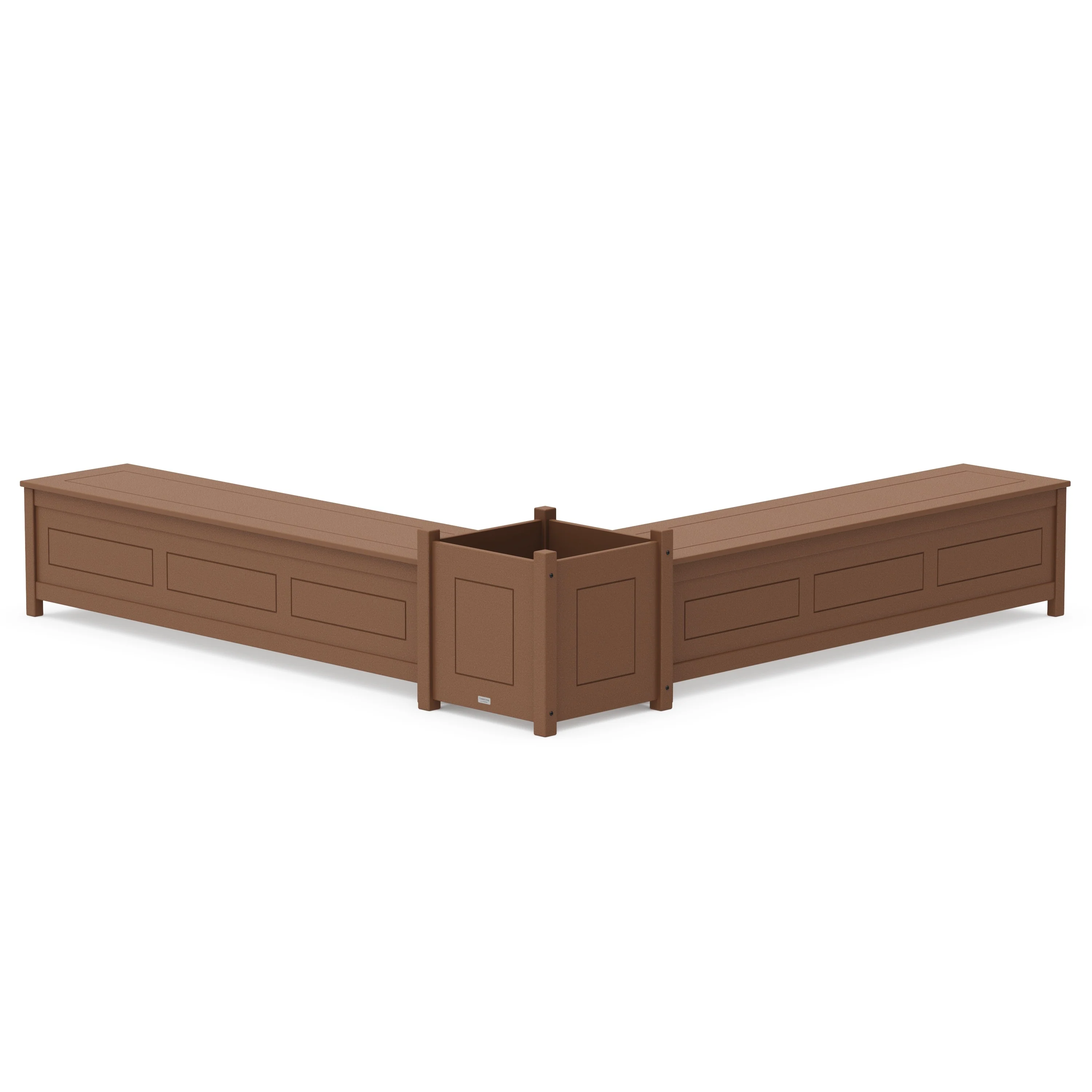 72" Country Living L- Shaped Planter Storage Bench Set- Large - Image 3