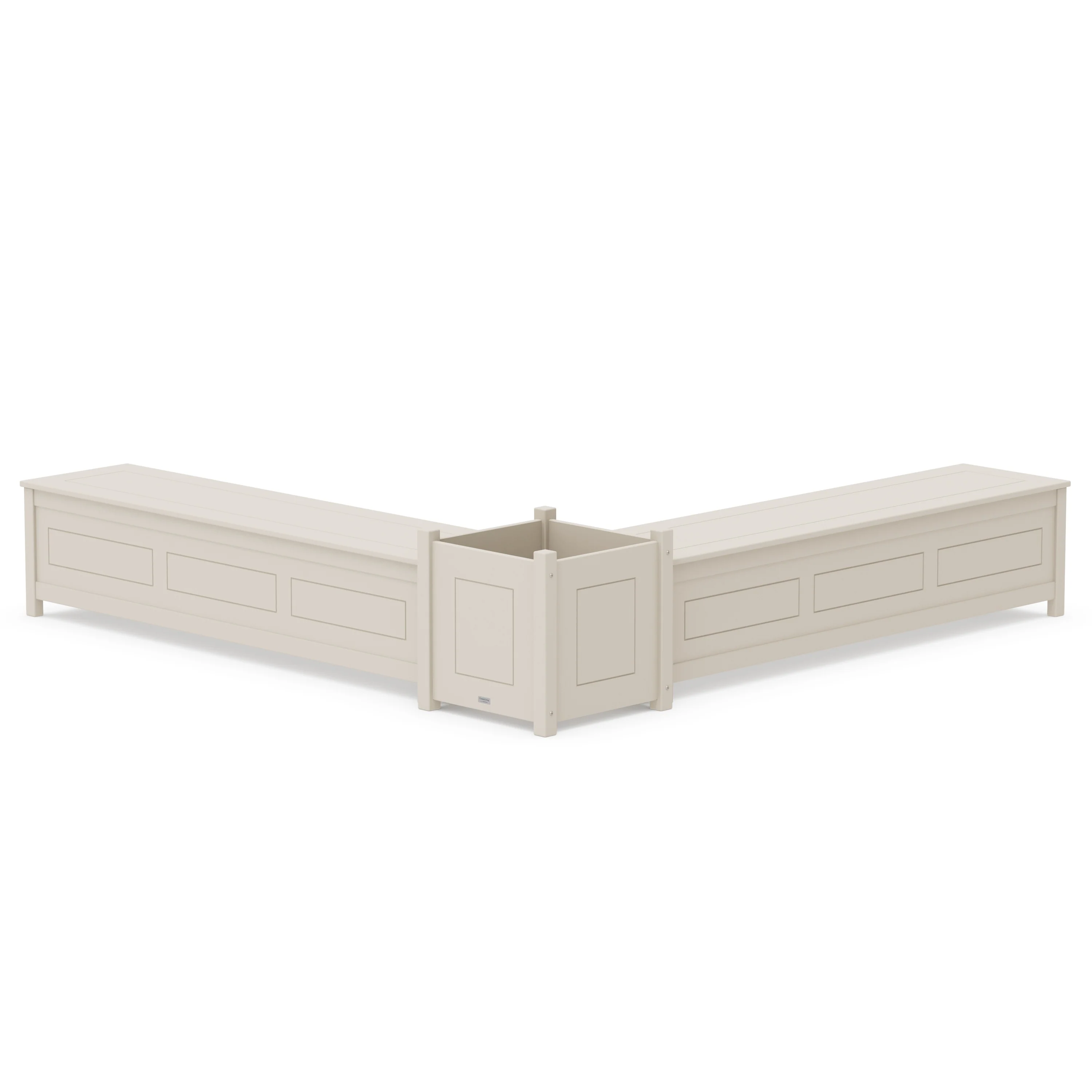 72" Country Living L- Shaped Planter Storage Bench Set- Large - Image 4