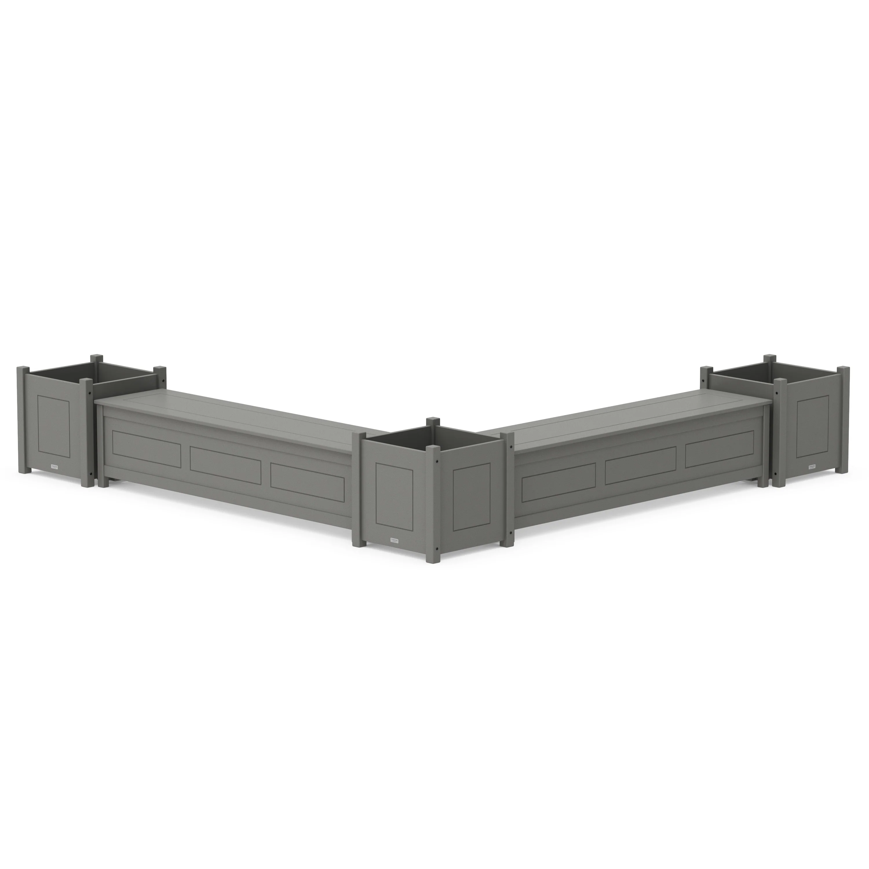 72" Country Living Straight Double Planter Storage Bench Set- Large - Image 2