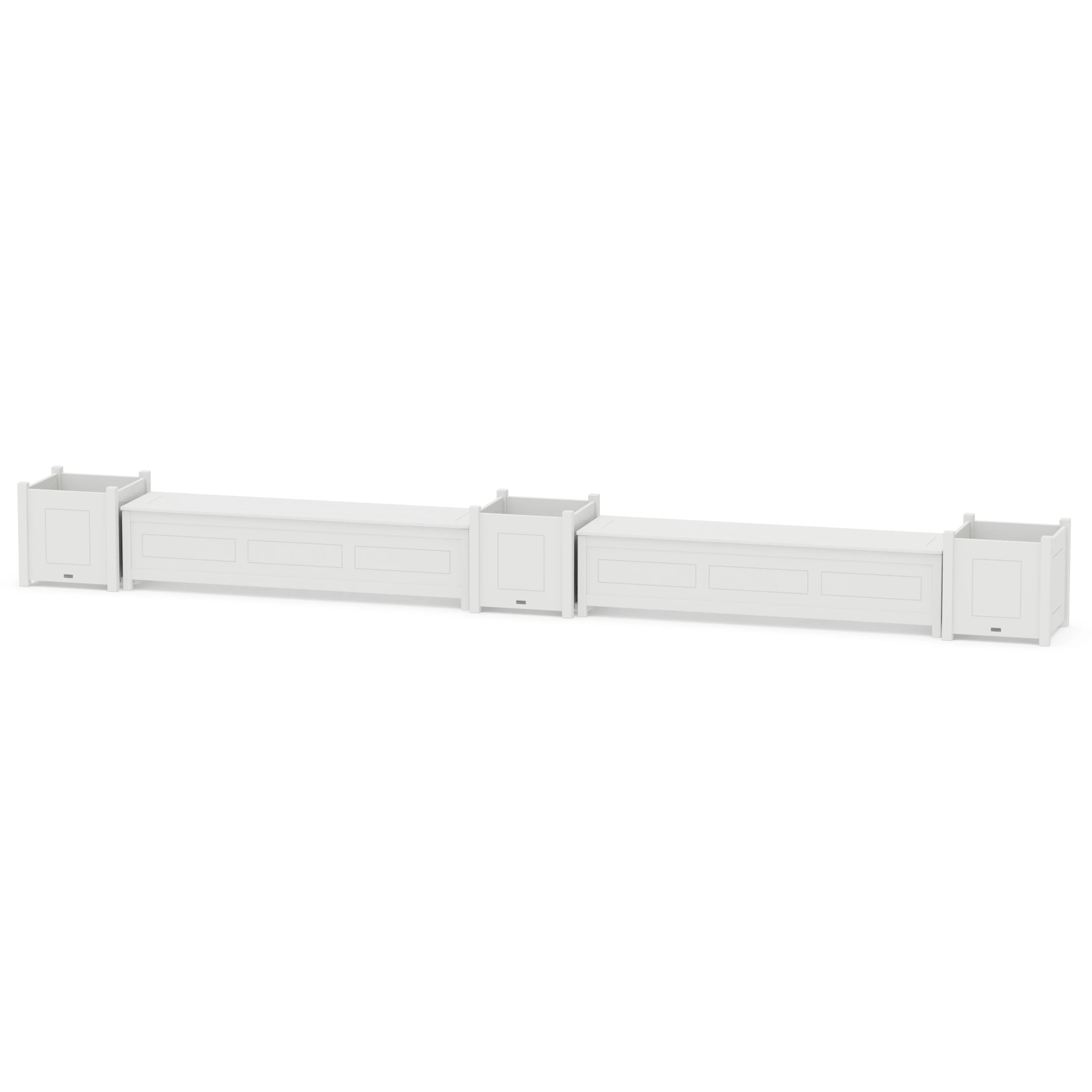 72" Country Living Straight Double Planter Storage Bench Set- Large - Image 4