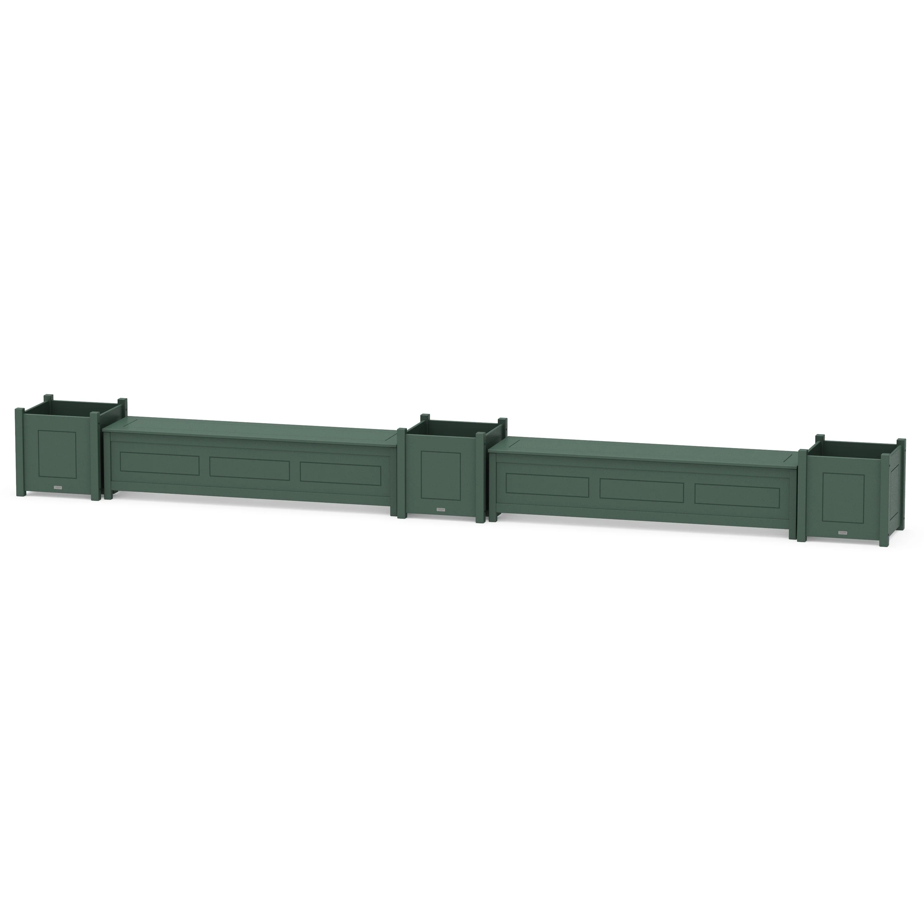 72" Country Living Straight Double Planter Storage Bench Set- Large - Image 5