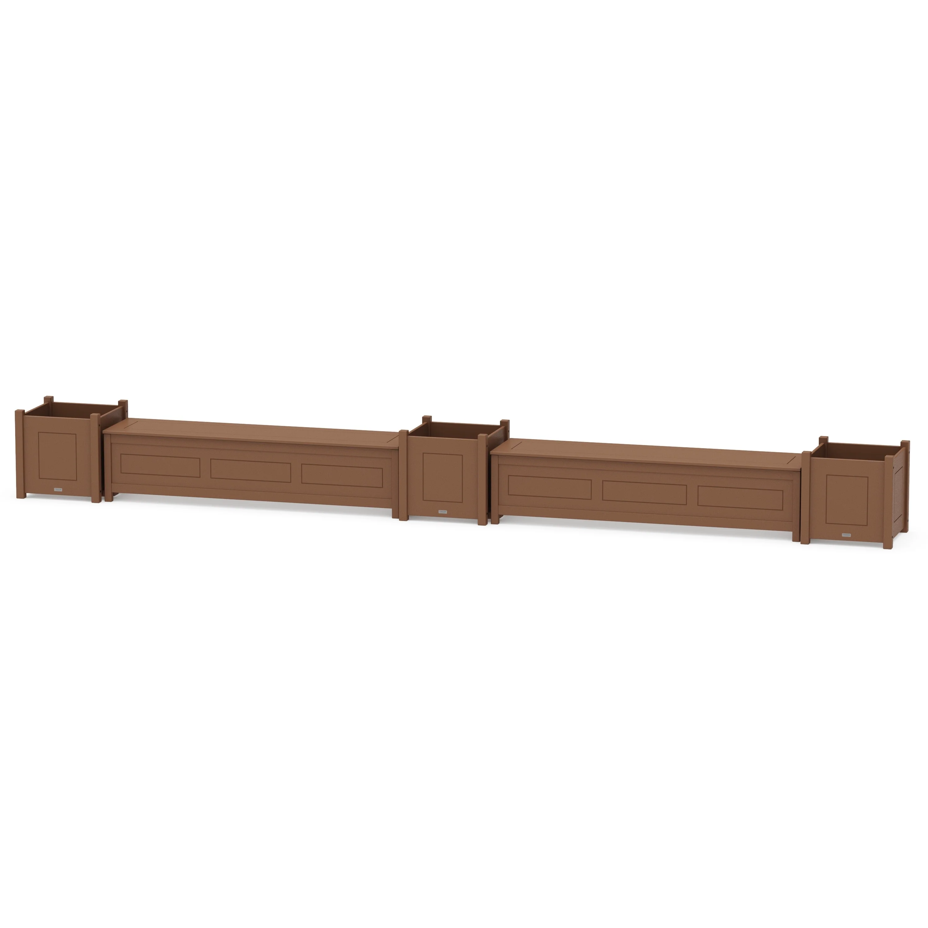 72" Country Living Straight Double Planter Storage Bench Set- Large - Image 8