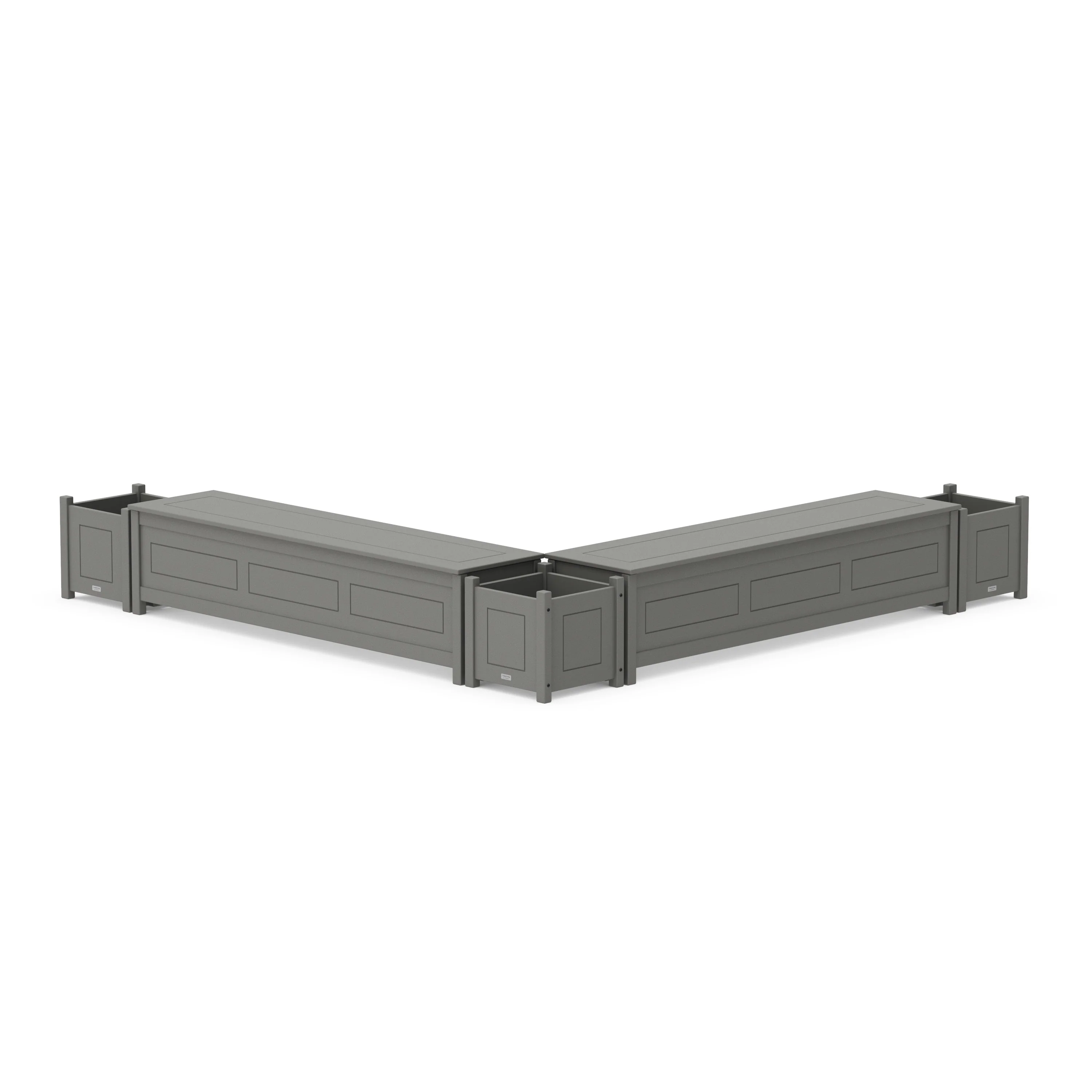 72" Country Living Straight Double Planter Storage Bench Set - Image 2