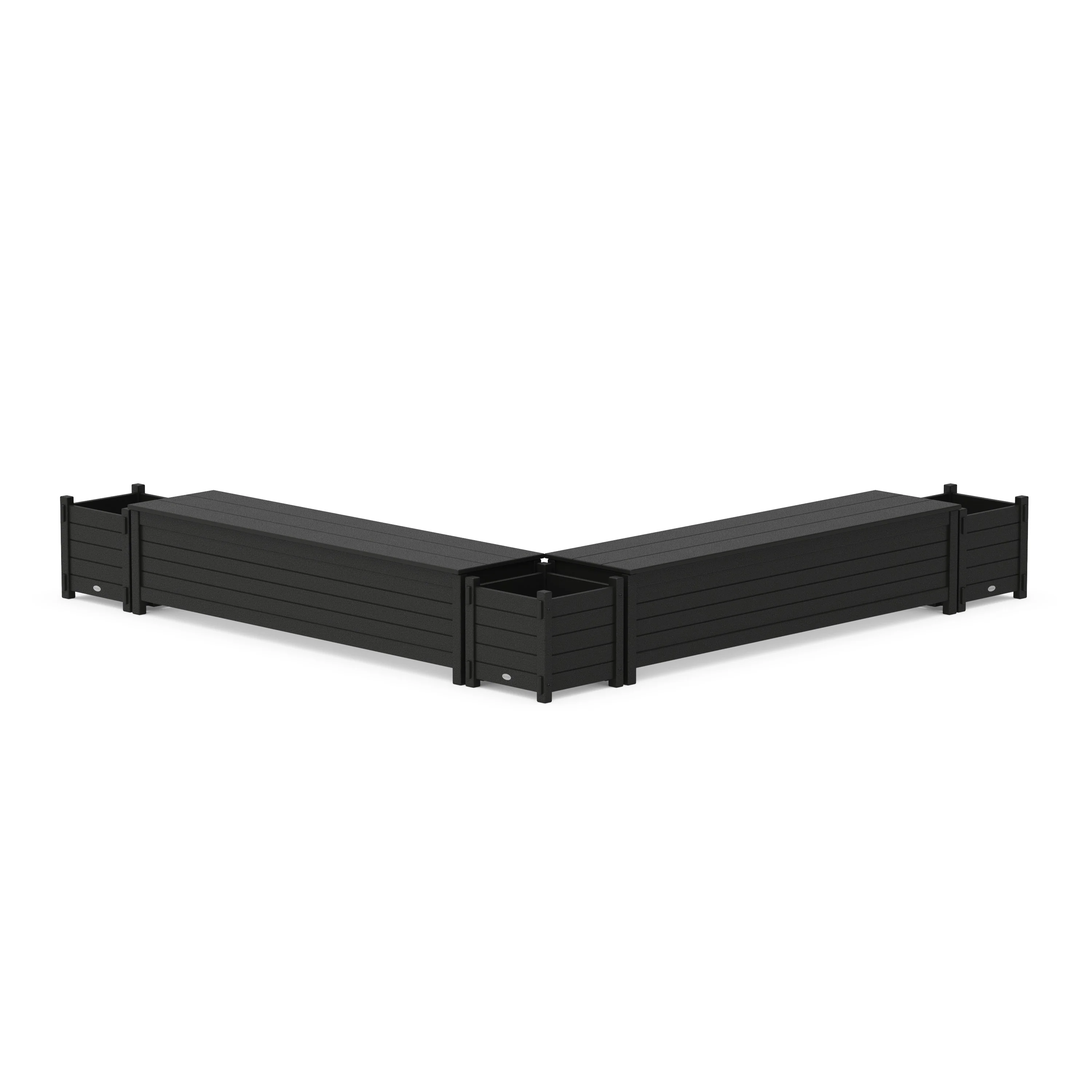 72" Nautical L- Shaped Planter Storage Bench Corner Set - Image 8