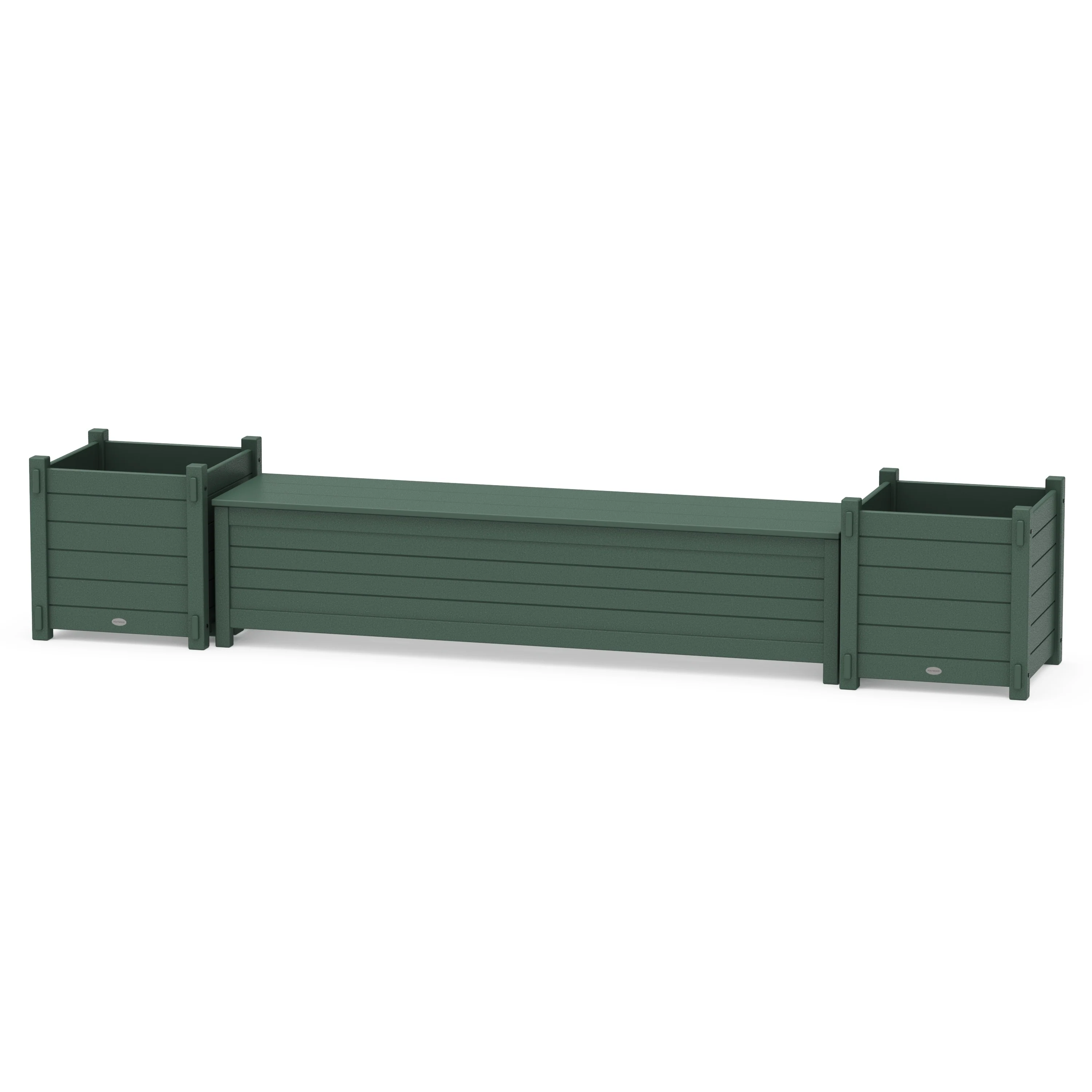 72" Nautical Straight Planter Storage Bench Set- Large - Image 3