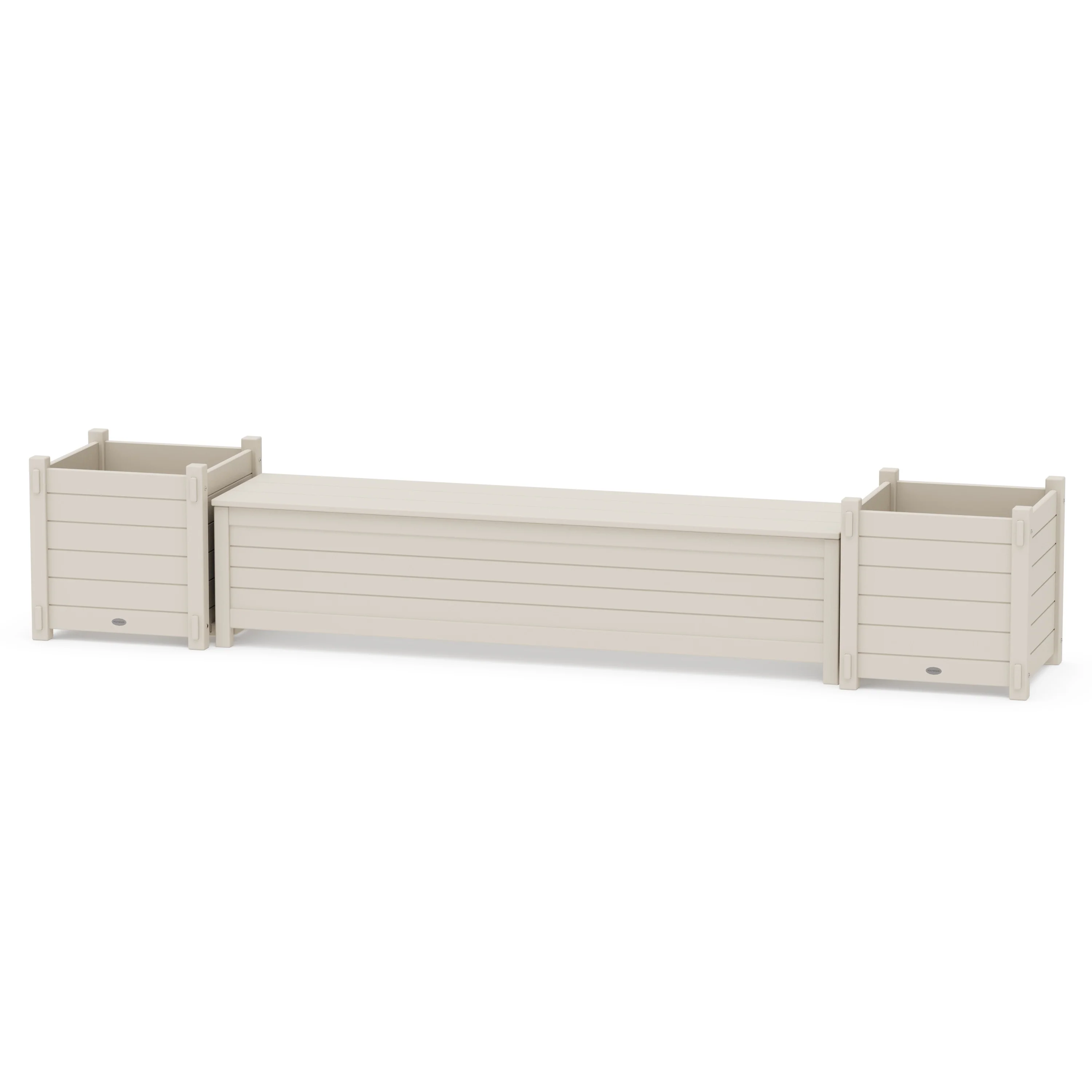 72" Nautical Straight Planter Storage Bench Set- Large - Image 4
