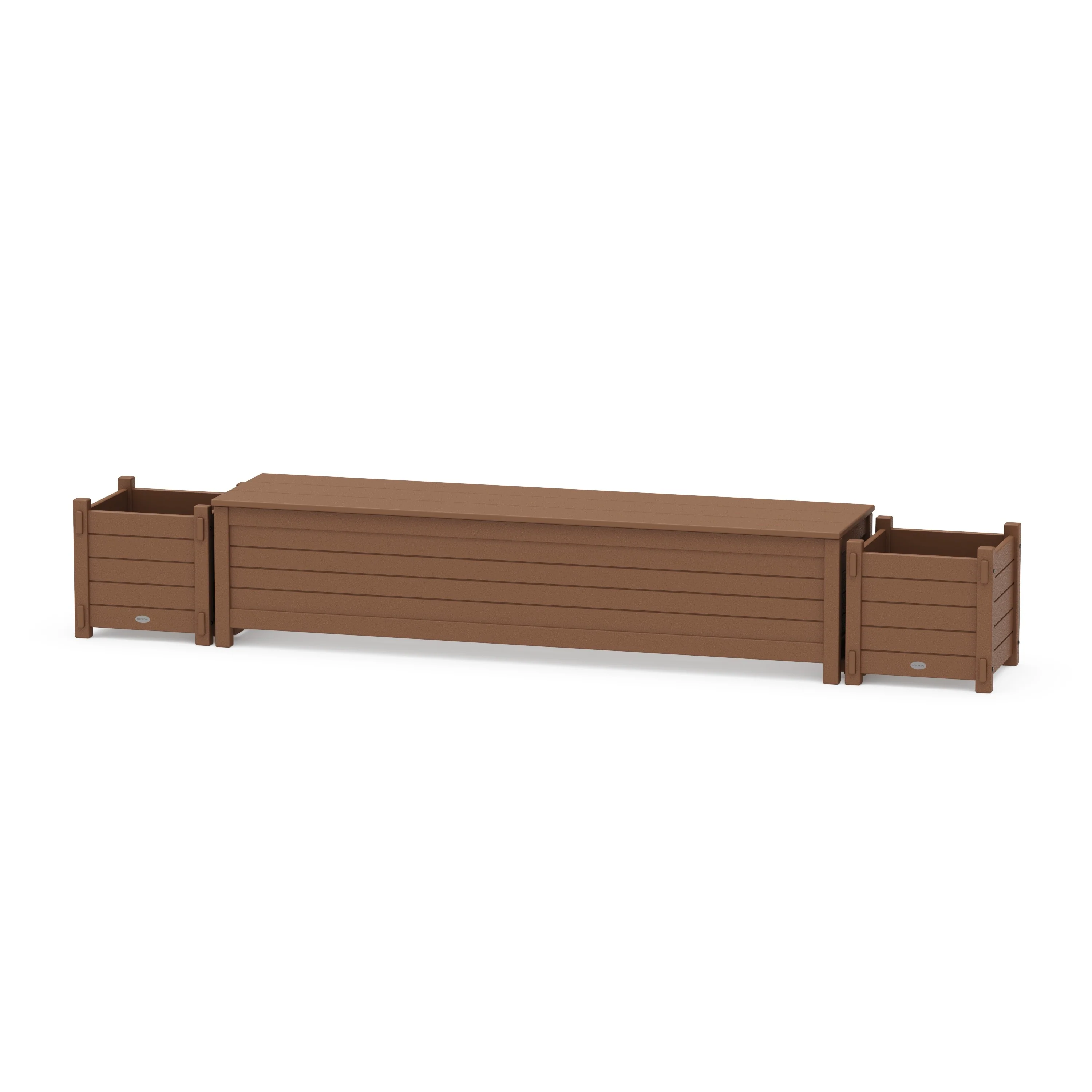72" Nautical Straight Planter Storage Bench Set - Image 3