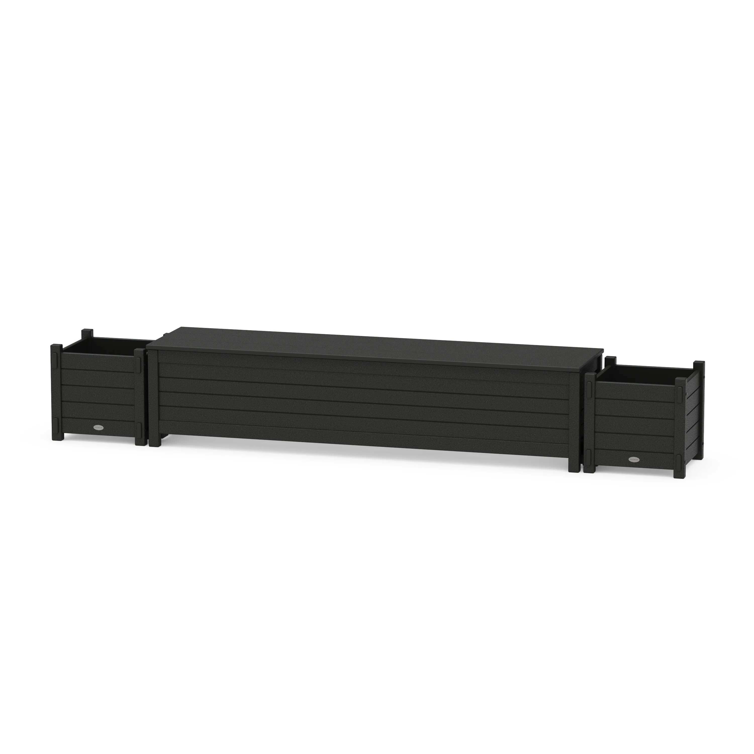 72" Nautical Straight Planter Storage Bench Set - Image 4