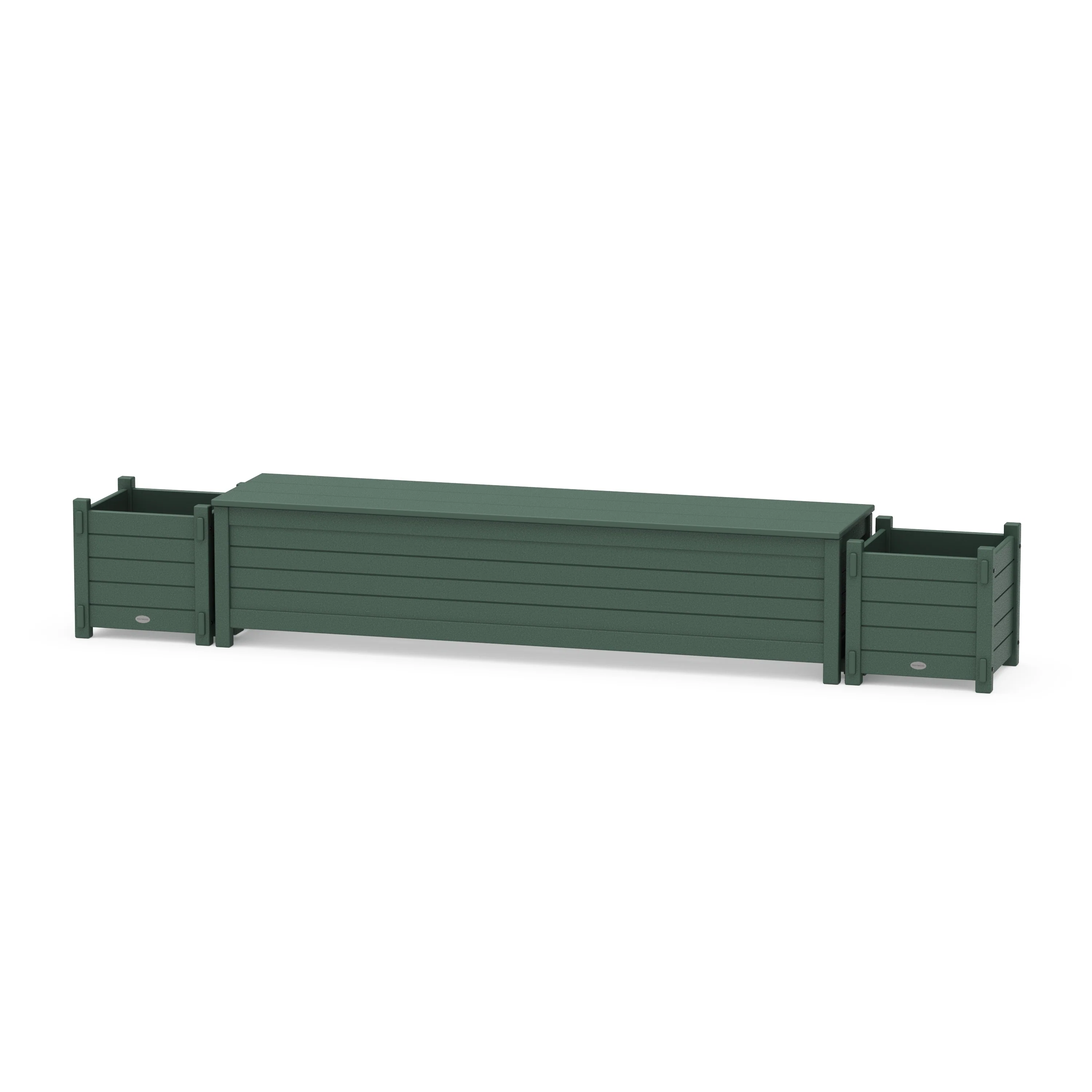 72" Nautical Straight Planter Storage Bench Set - Image 6