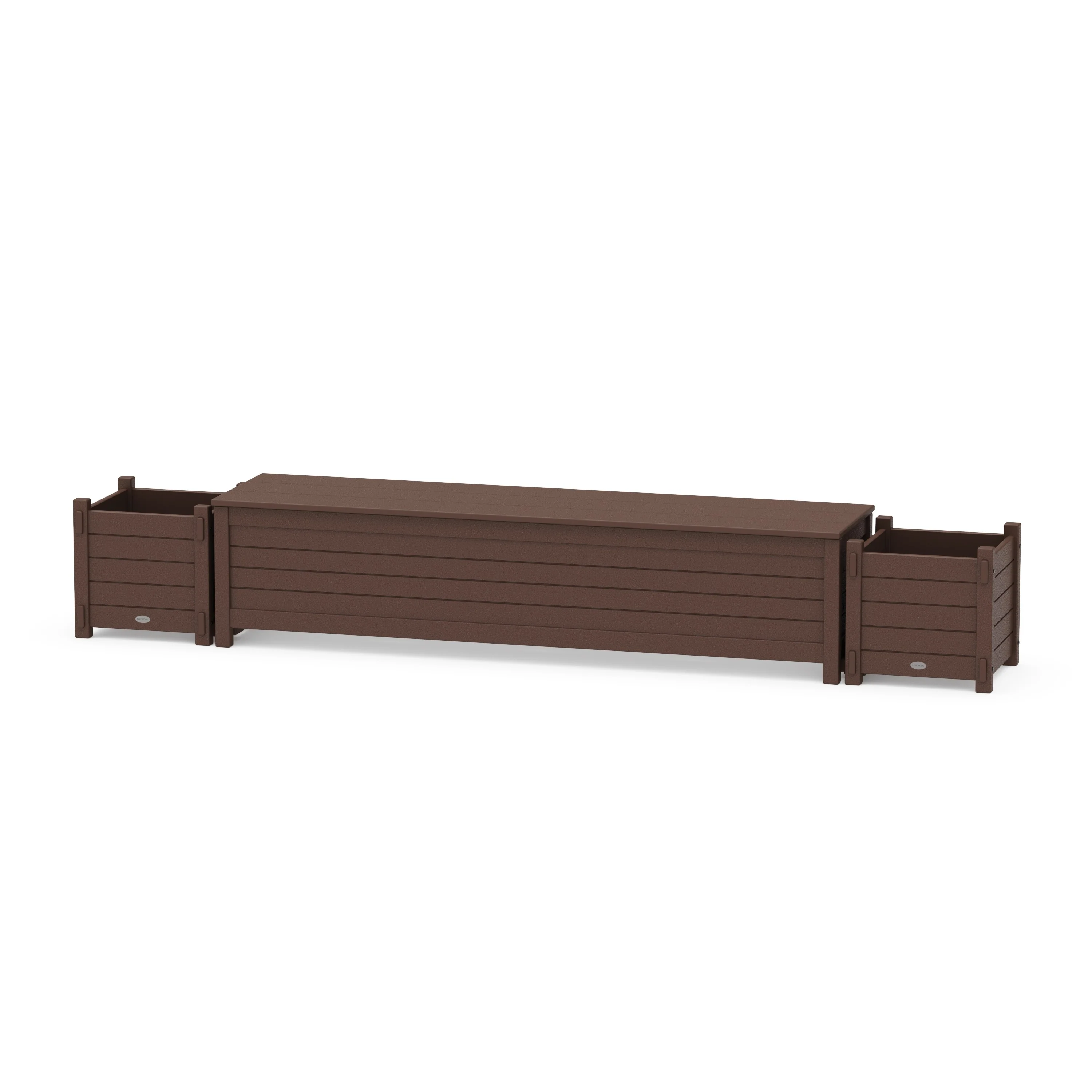 72" Nautical Straight Planter Storage Bench Set - Image 7