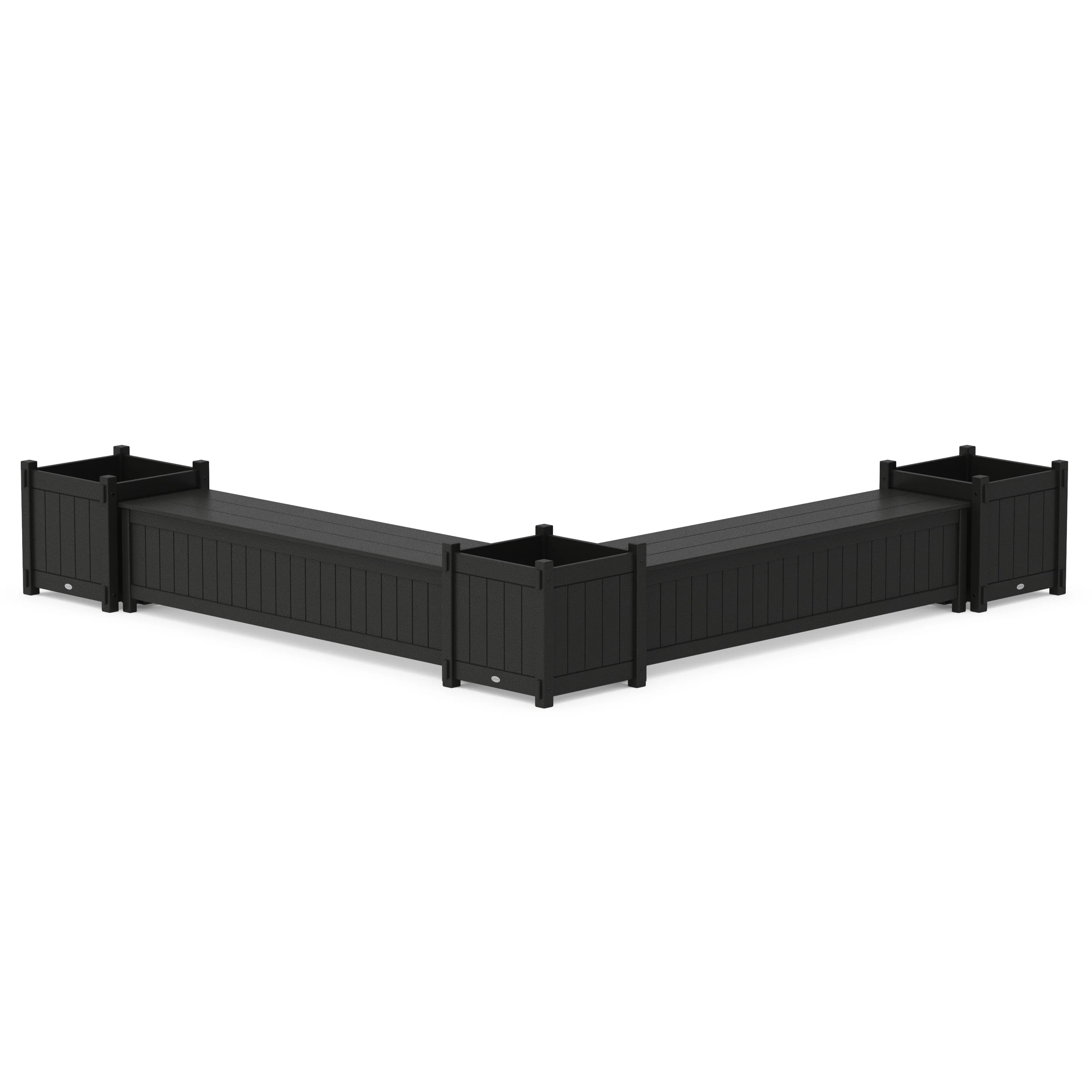 72" Vineyard L- Shaped Planter Storage Bench Corner Set- Large - Image 6